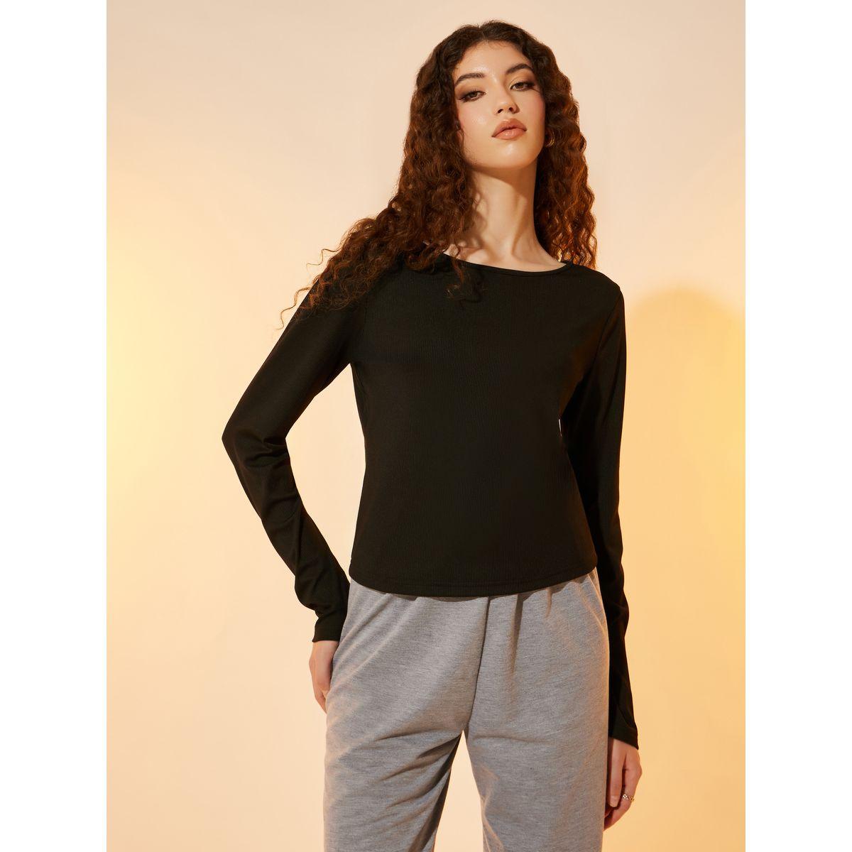 Take Two Solid Knit Top and Side Stripe Detail Joggers Co-Ords-women-clothing-coordsets-image-3