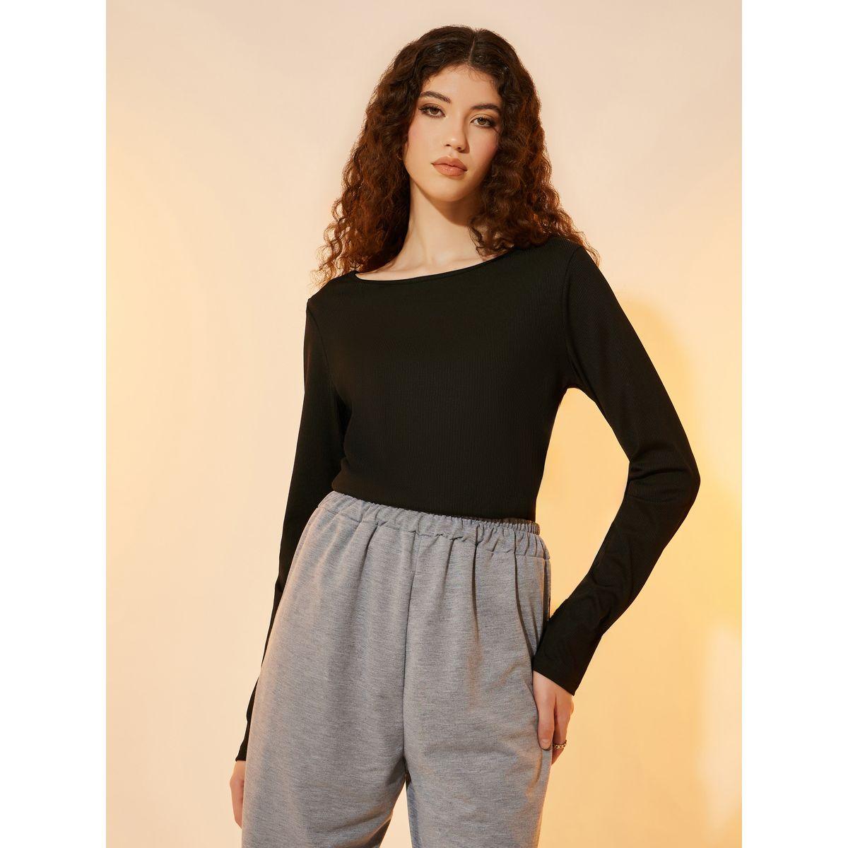 Take Two Solid Knit Top and Side Stripe Detail Joggers Co-Ords-women-clothing-coordsets-image-4