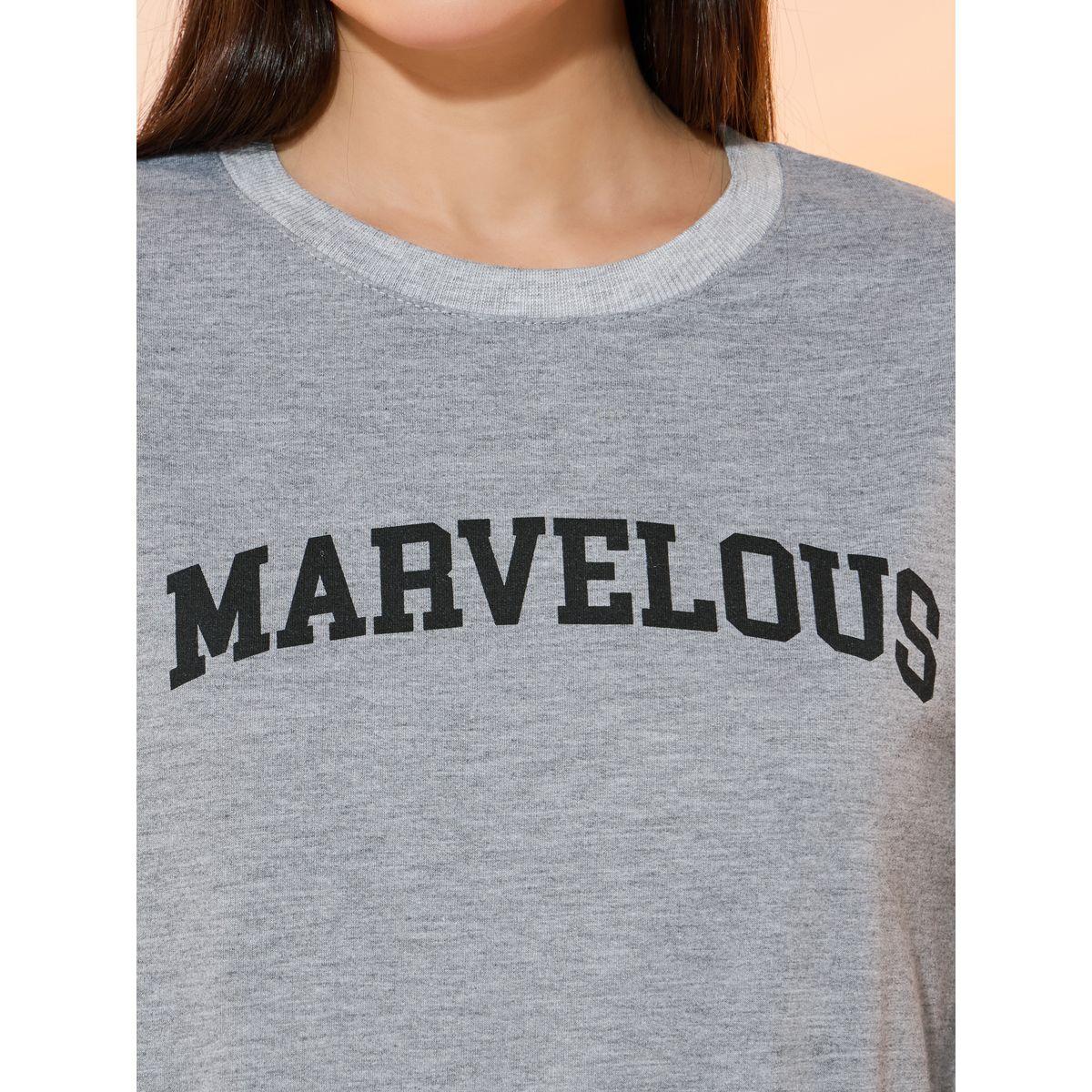 Take Two Marvelous Slogan Print Sweatshirt and Maxi Skirt Co-Ords-women-clothing-coordsets-image-3