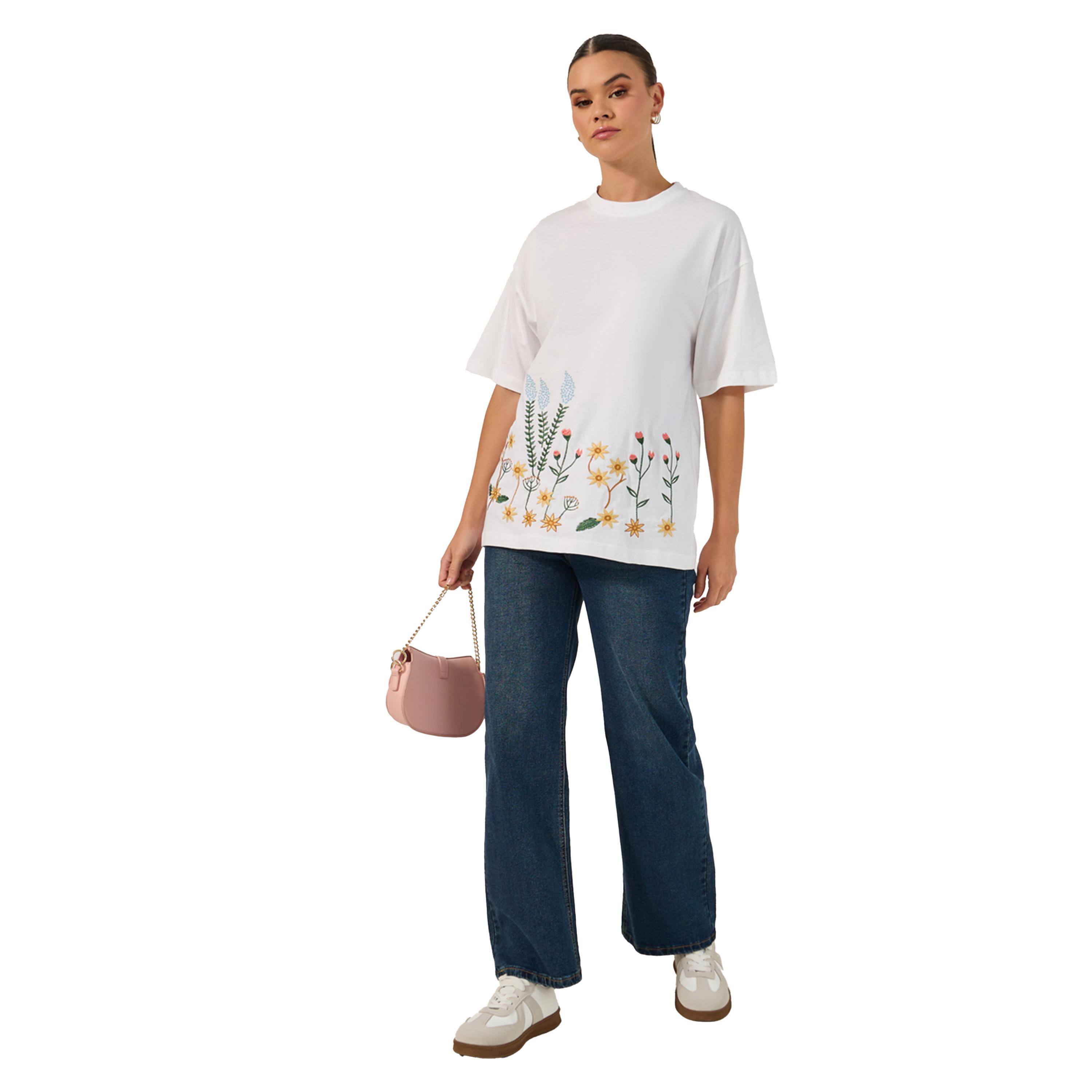 Styli Embroidered Oversized Round Neck T-Shirt-women-clothing-tshirts-image-3