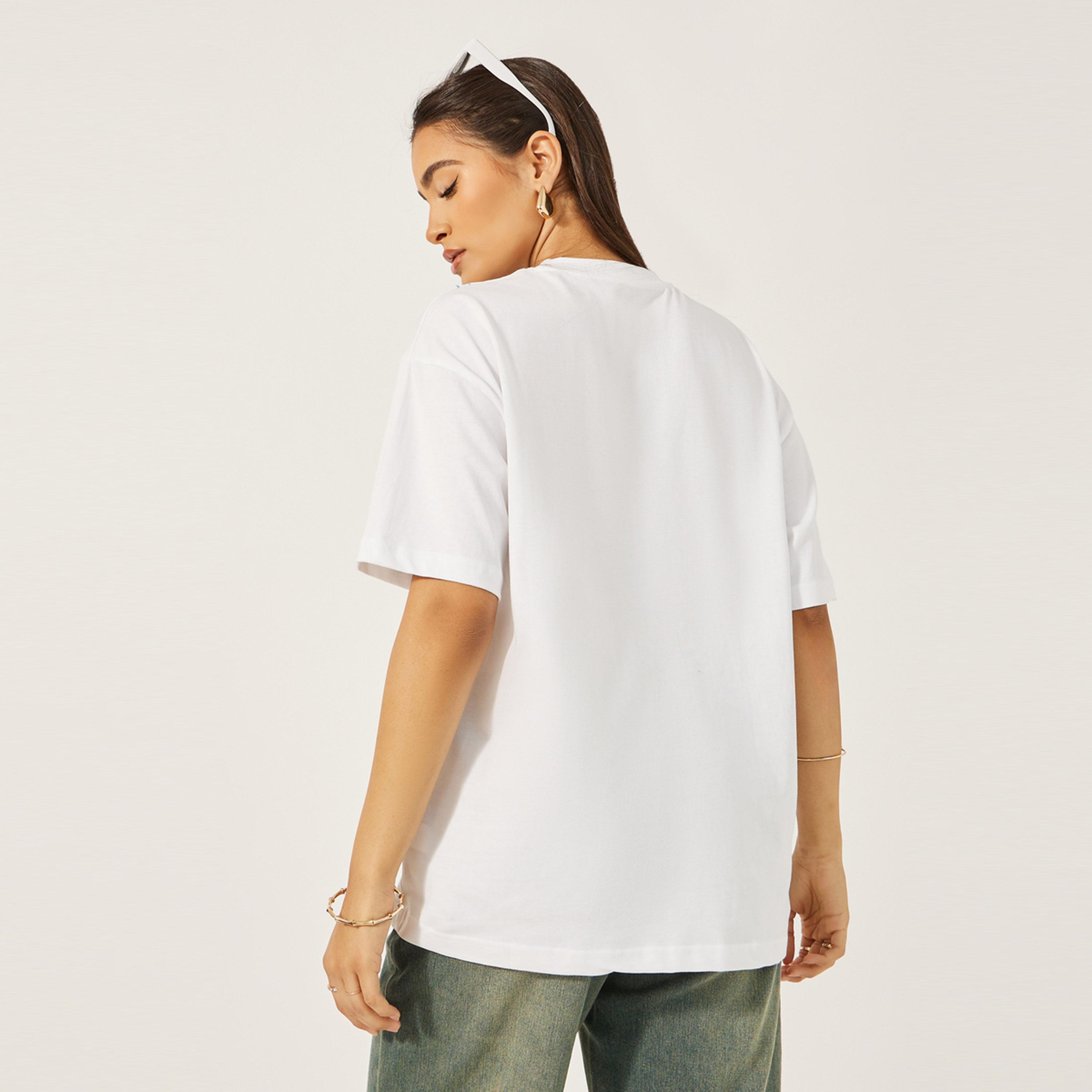 ستايلي - تي شيرت مطرز طويل الأكمام برقبة دائرية-women-clothing-tshirts-image-5