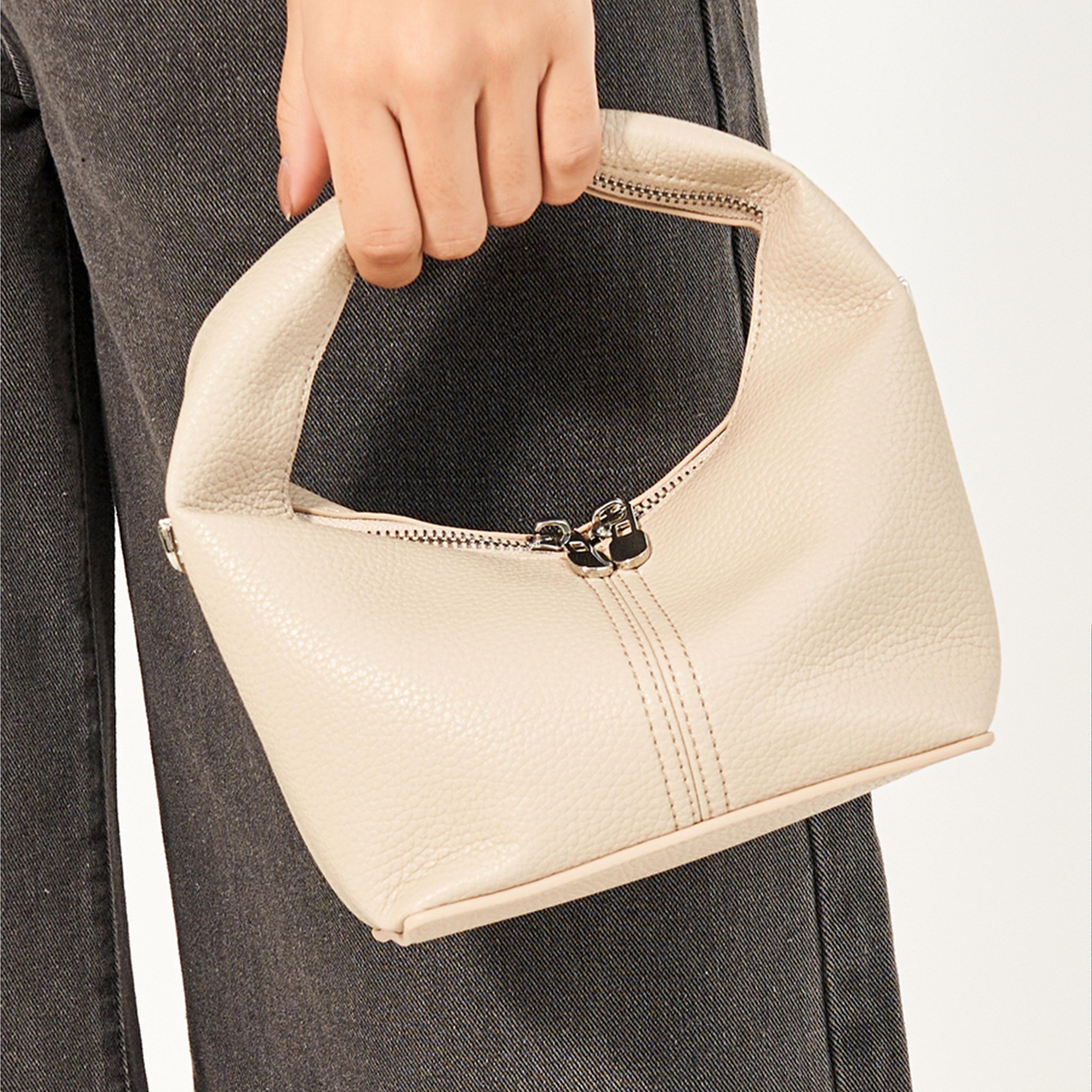 Styli Solid Handbag with Top Handle & Chain Strap-women-bagsandwallets-handbags-image-2
