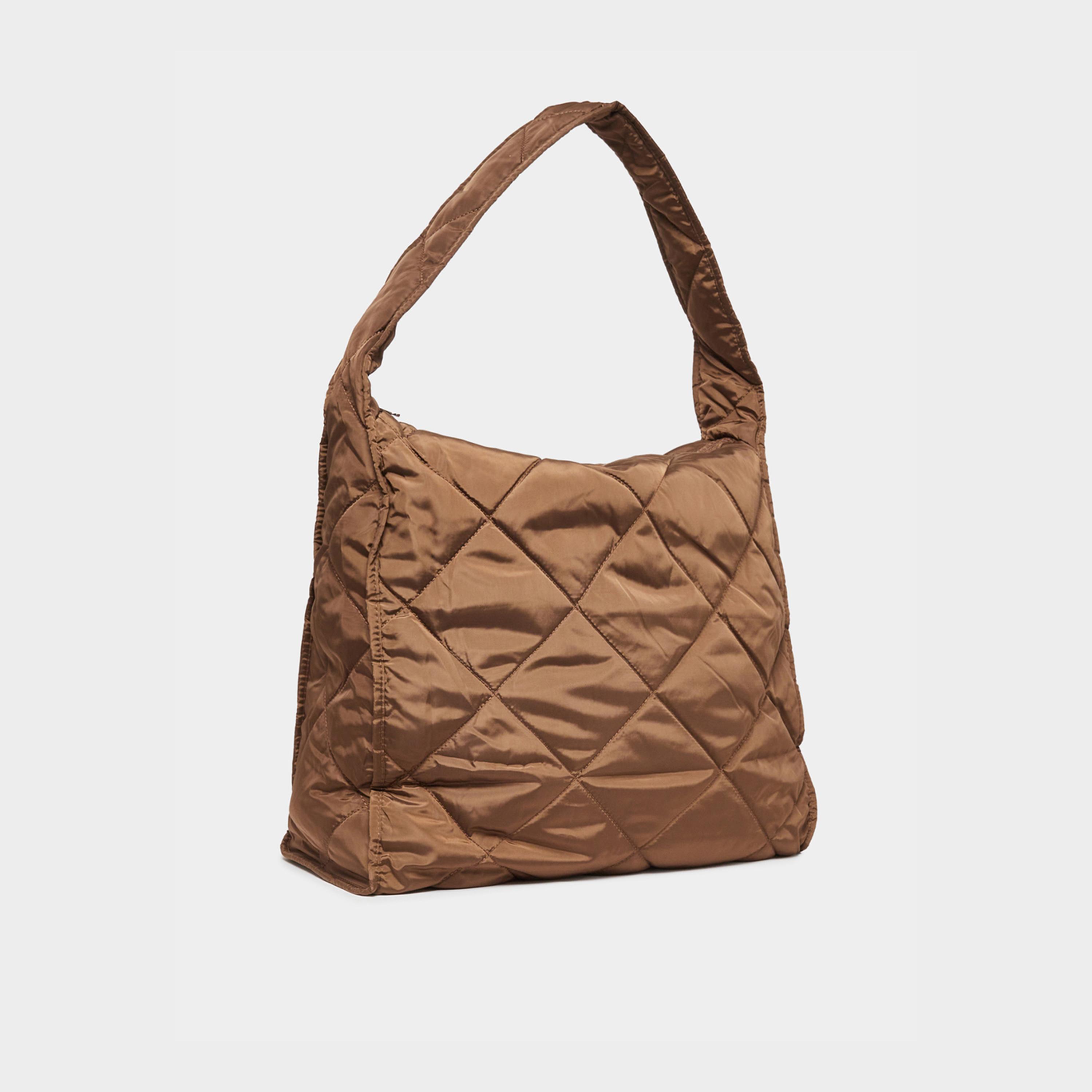 Styli Diamond Pattern Quilted Shoulder Bag with Zip Closure-women-bagsandwallets-handbags-image-2