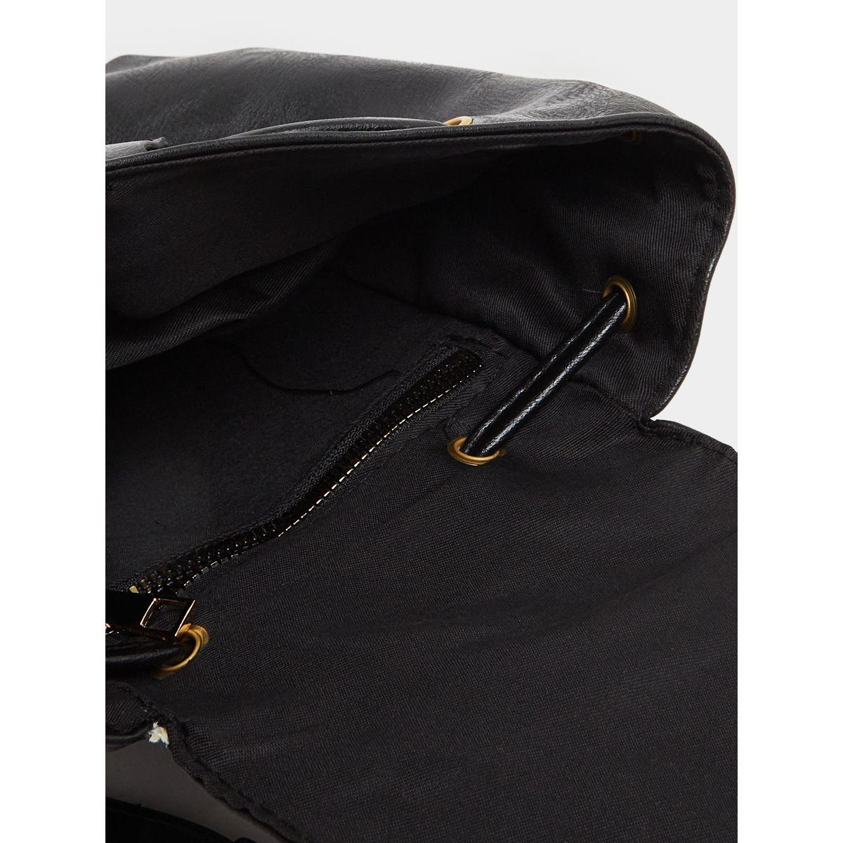 Solid Flap Backpack with Drawstring-women-bagsandwallets-backpacks-image-6