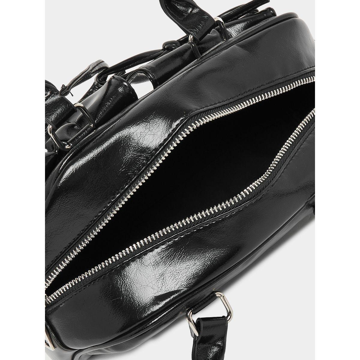 Leather Look Bow Detail Shoulder Bag with Top Handle-women-bagsandwallets-handbags-image-6