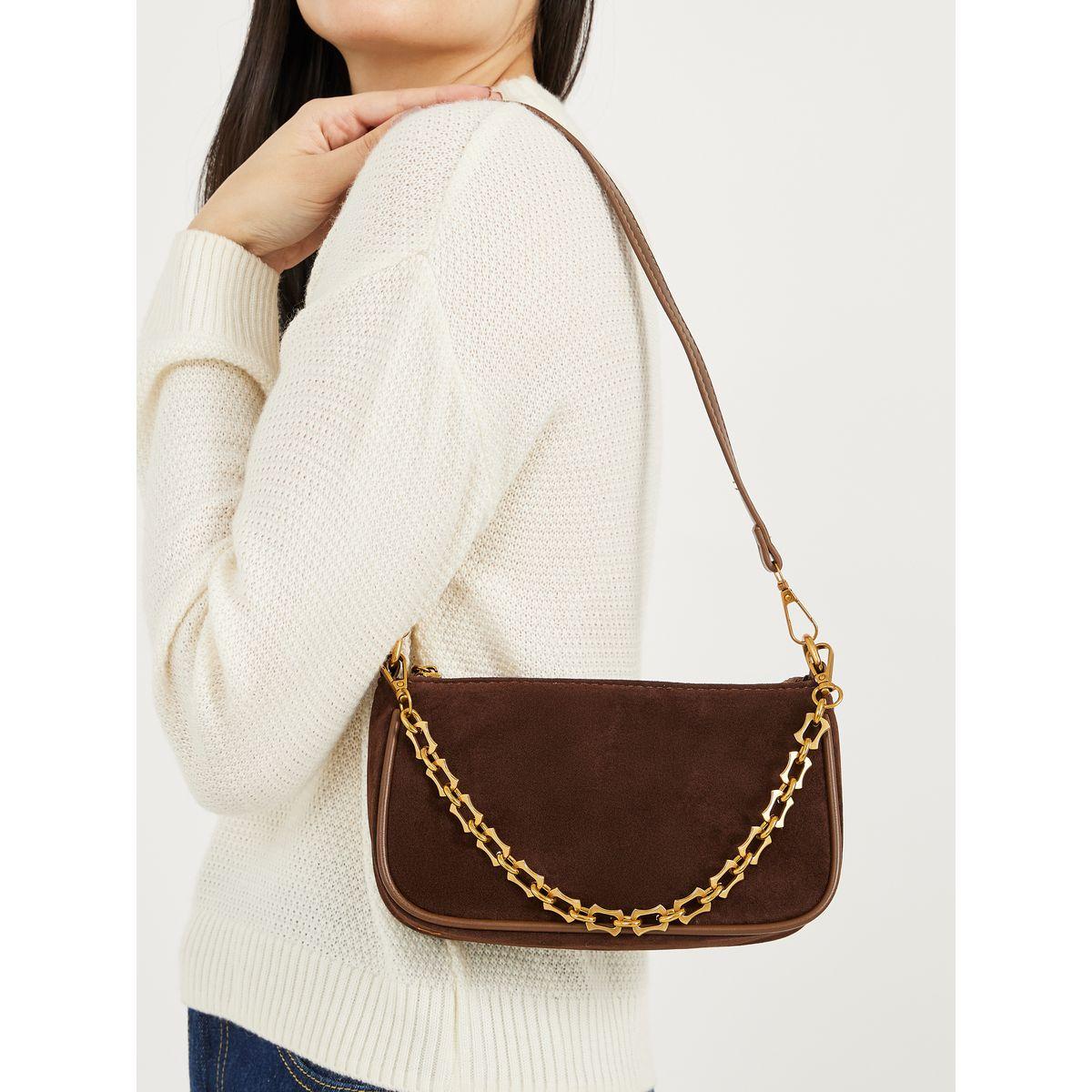 حقيبة كتف بمظهر مخملي على شكل سلسلة-women-bagsandwallets-handbags-image-2