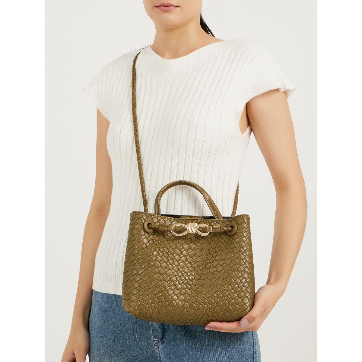 Textured Hobo Bag with Top Handle-women-bagsandwallets-handbags-image-2