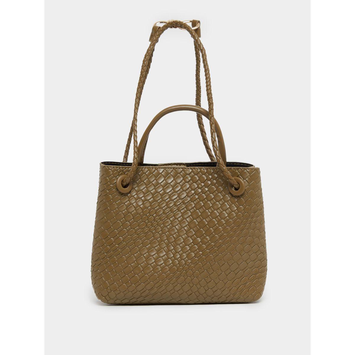Textured Hobo Bag with Top Handle-women-bagsandwallets-handbags-image-4