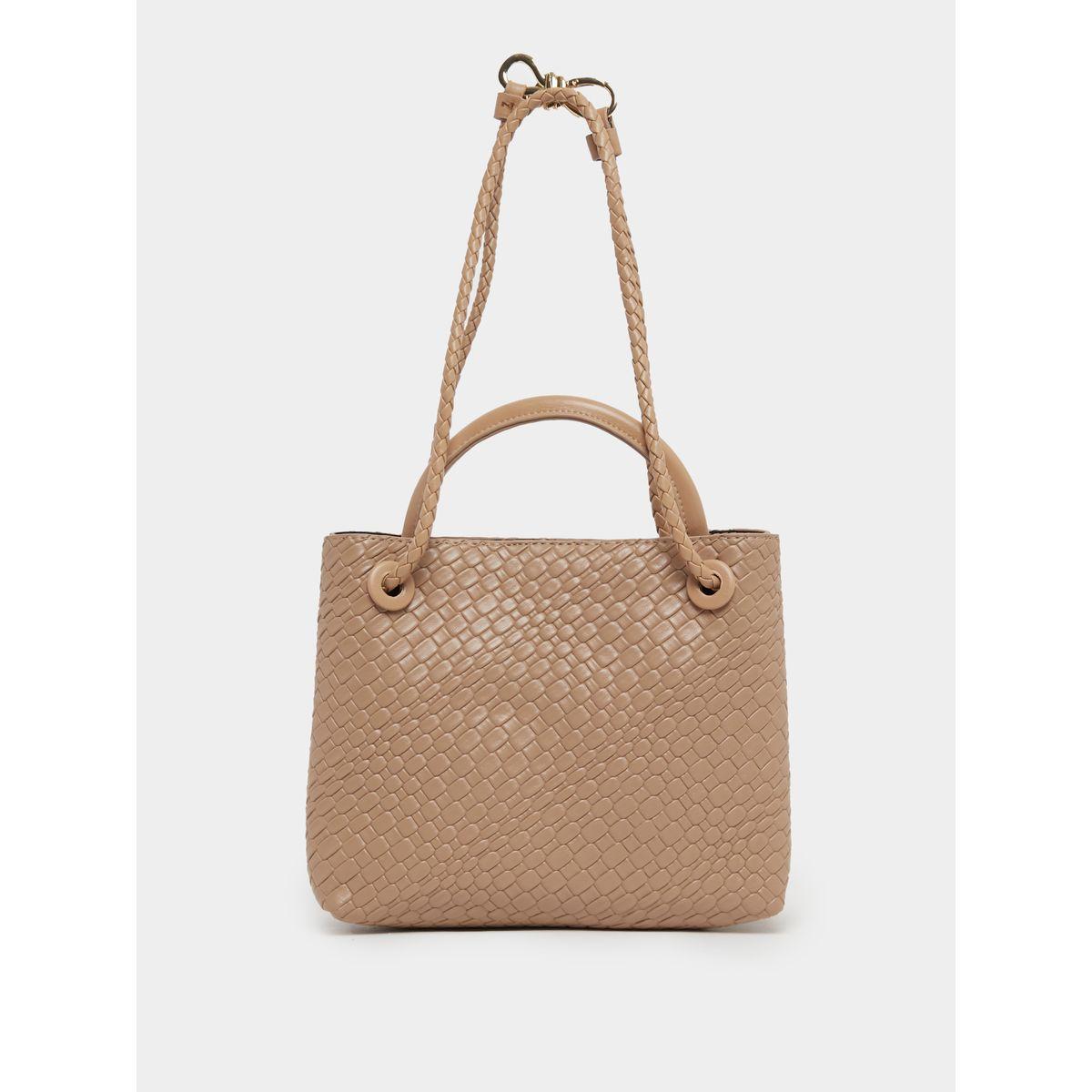 Textured Hobo Bag with Top Handle-women-bagsandwallets-handbags-image-5