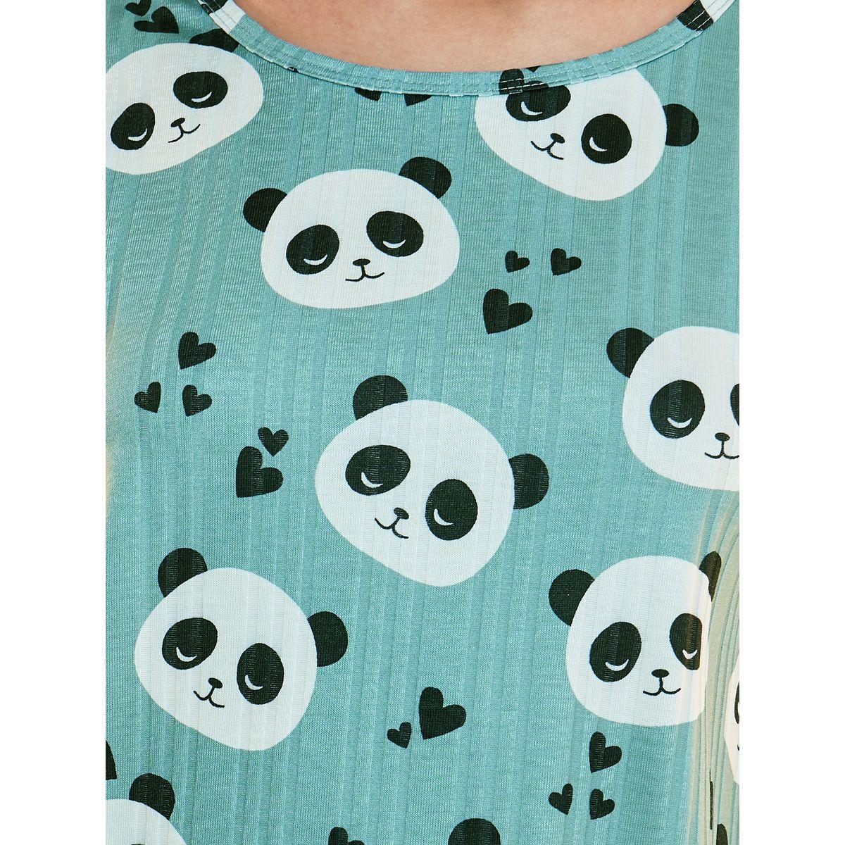 Take Two All Over Panda Print Long Sleeves T-Shirt and Pyjama Set-women-clothing-nightwear-pyjamas-longsets-image-3