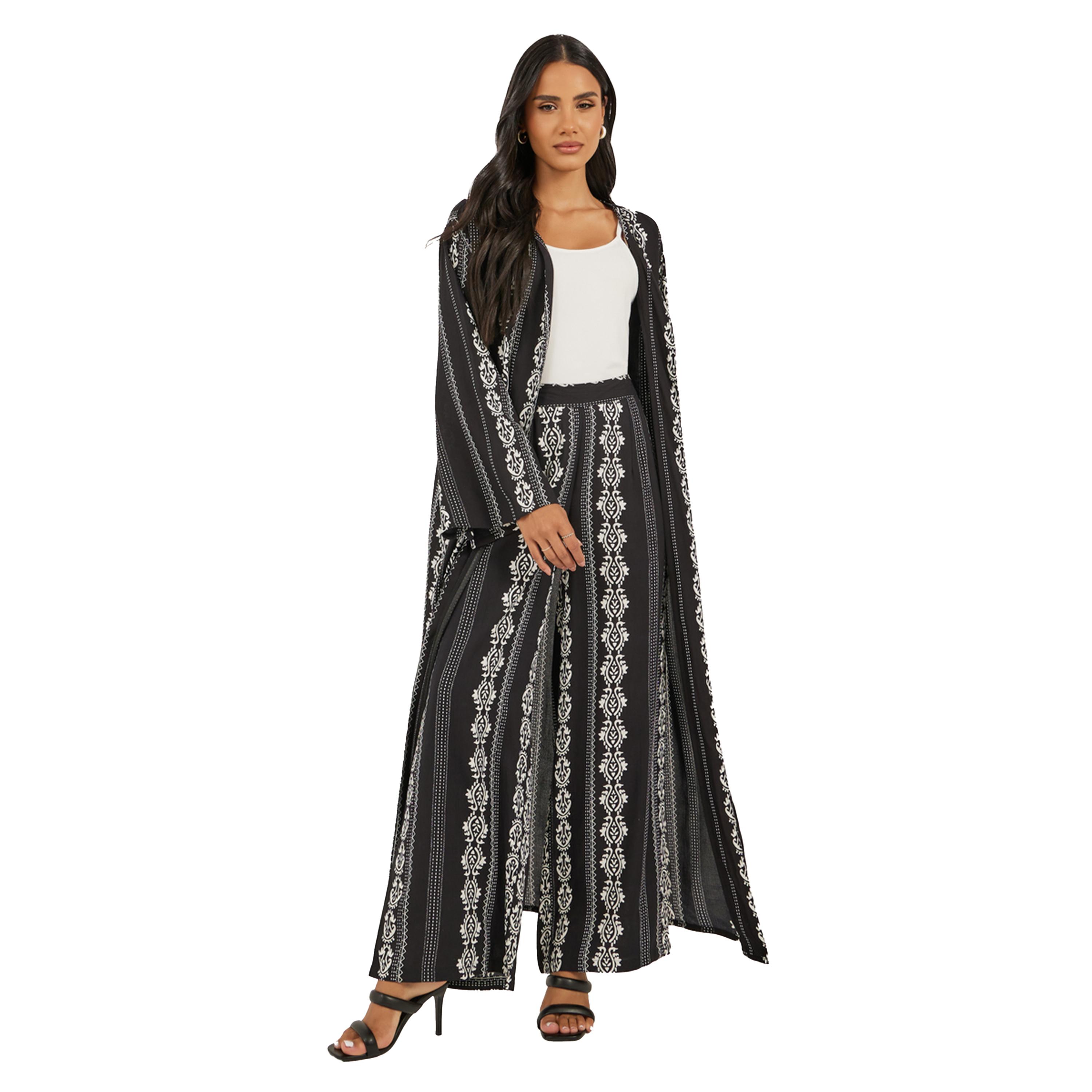 ستايلي - بنطال ساق واسعة مطبوع-women-clothing-bottoms-trousers-image-1