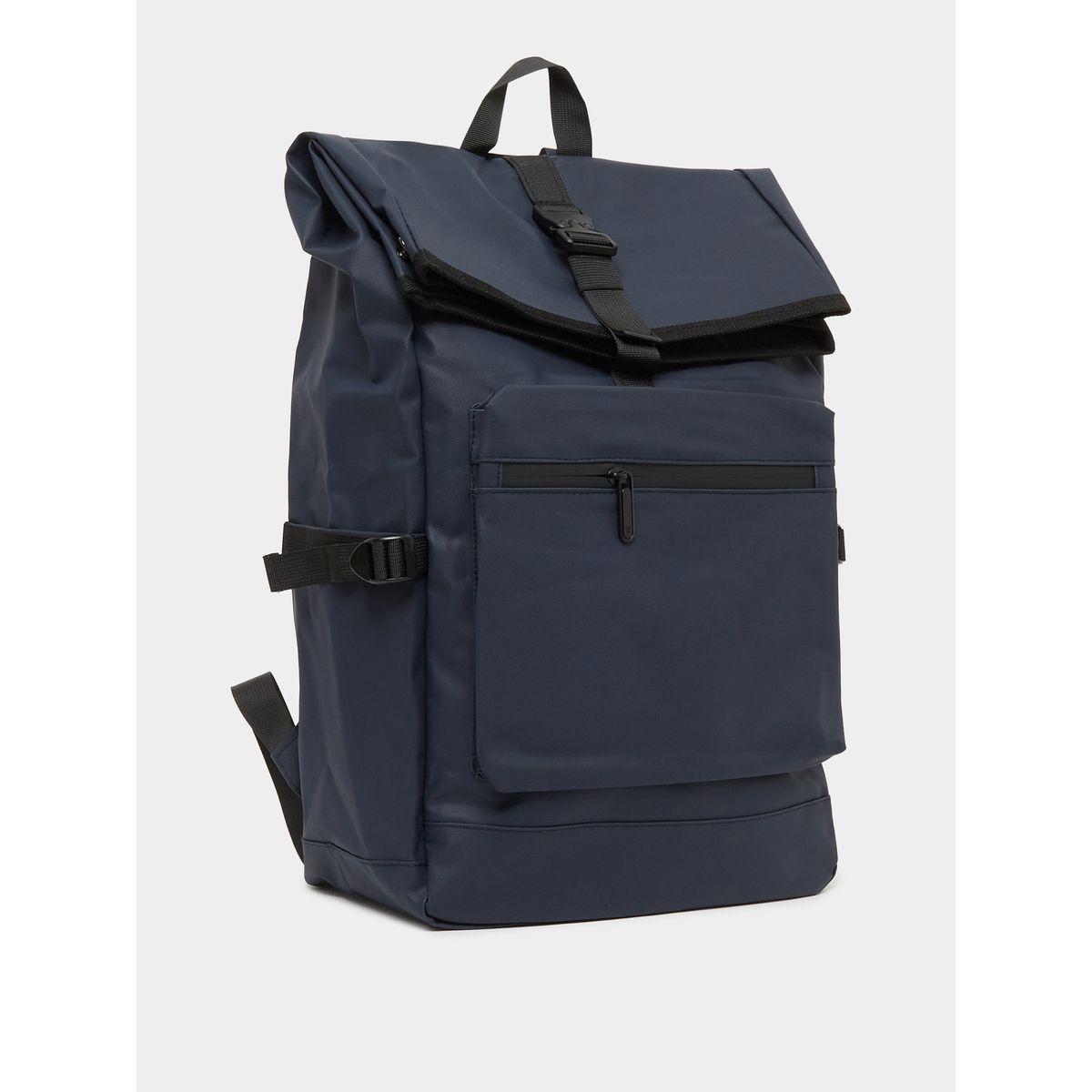 Styli Solid Backpack with Buckle Closure-men-bags-image-1