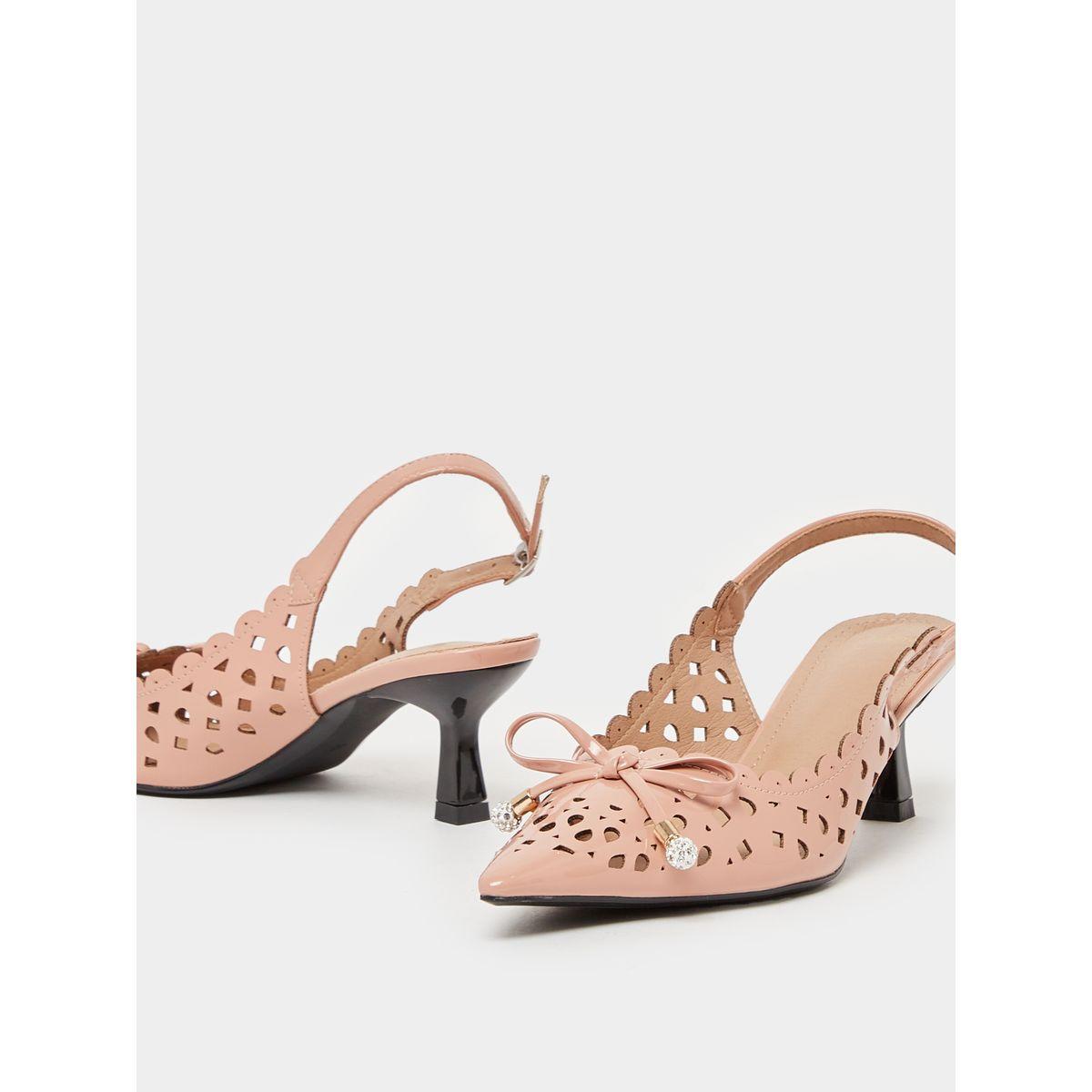 حذاء بسير خلفي ومقدمة مدببة مع ربطة فيونكة-women-shoes-heels-image-3