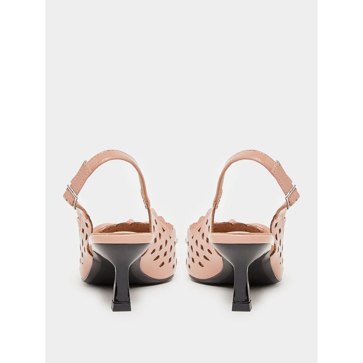 Bow Accent Pointed Toe Slingback Shoes-women-shoes-heels-image-4