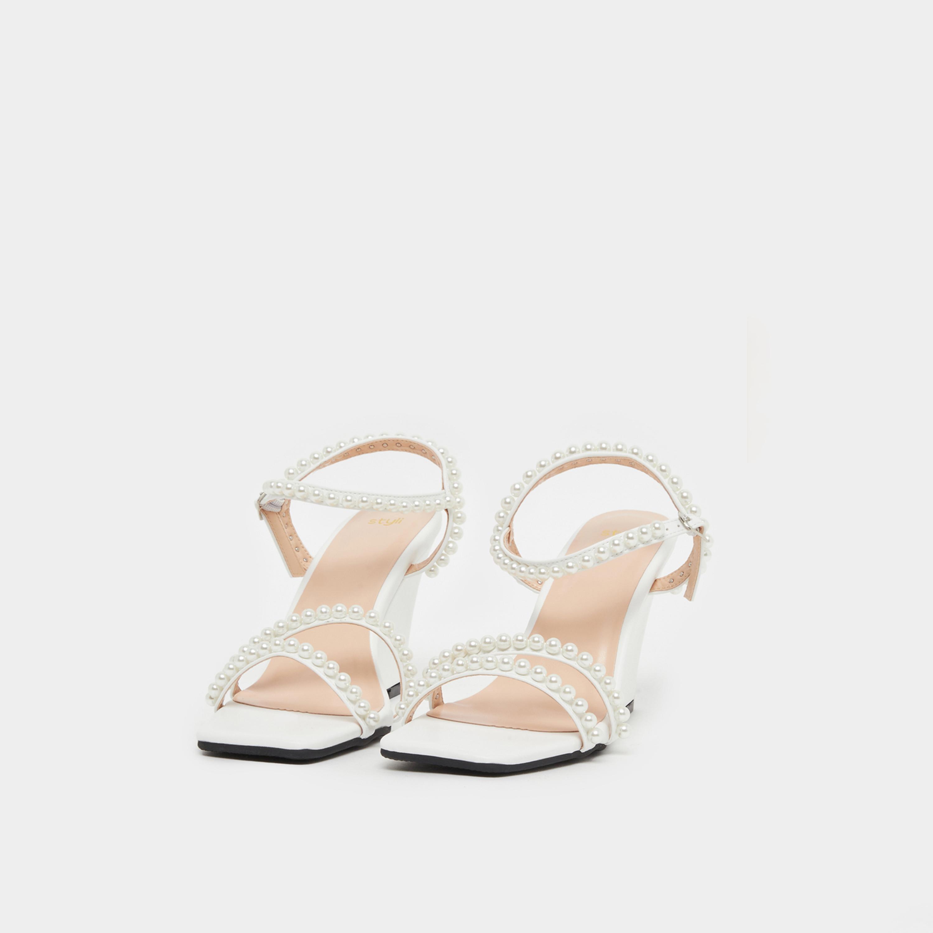 ستايلي - صندل بكعب إسفين مزين باللؤلؤ وحزام للكاحل-women-shoes-heels-image-2