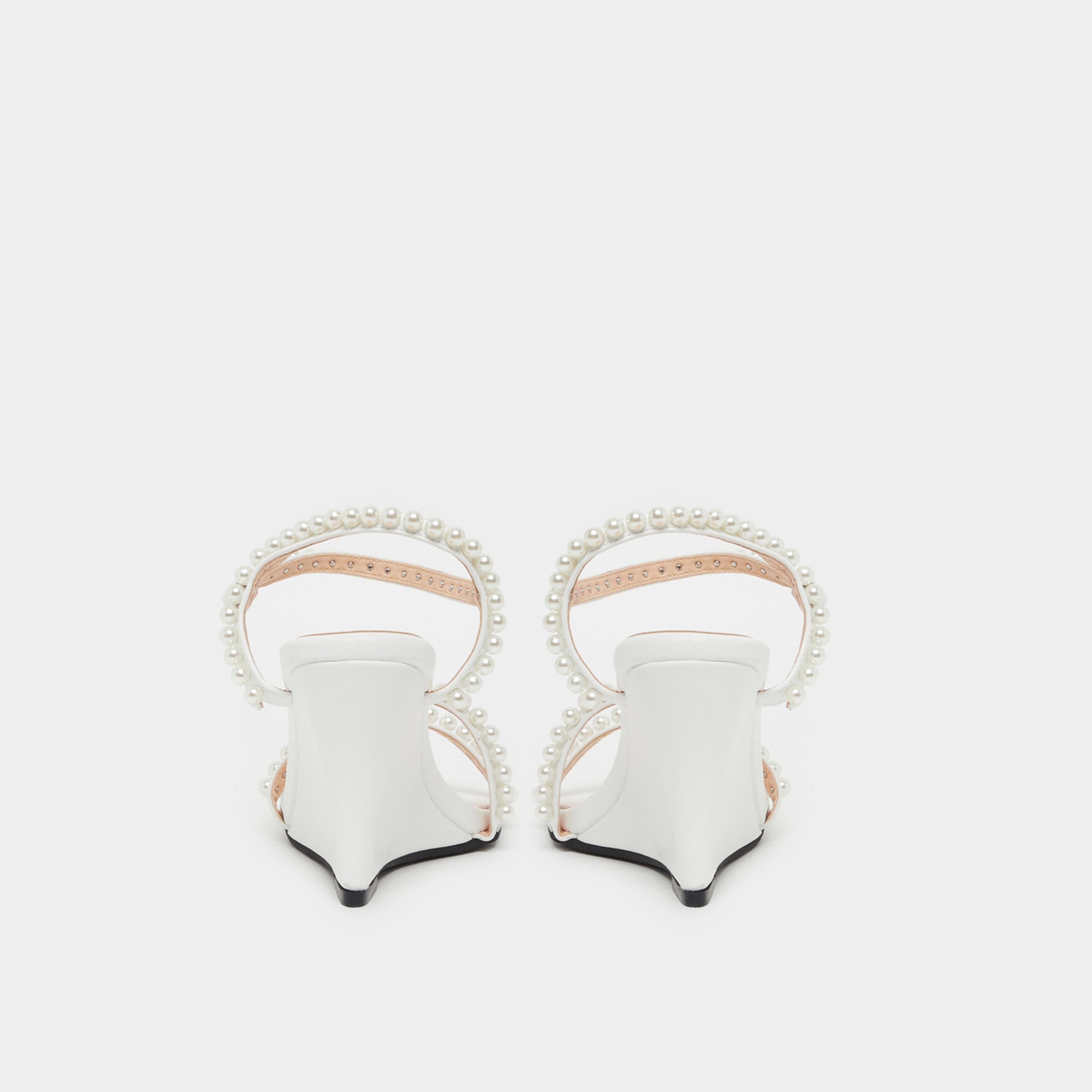 Styli Pearl Embellished Ankle Strap Wedge Heel Sandals-women-shoes-heels-image-4
