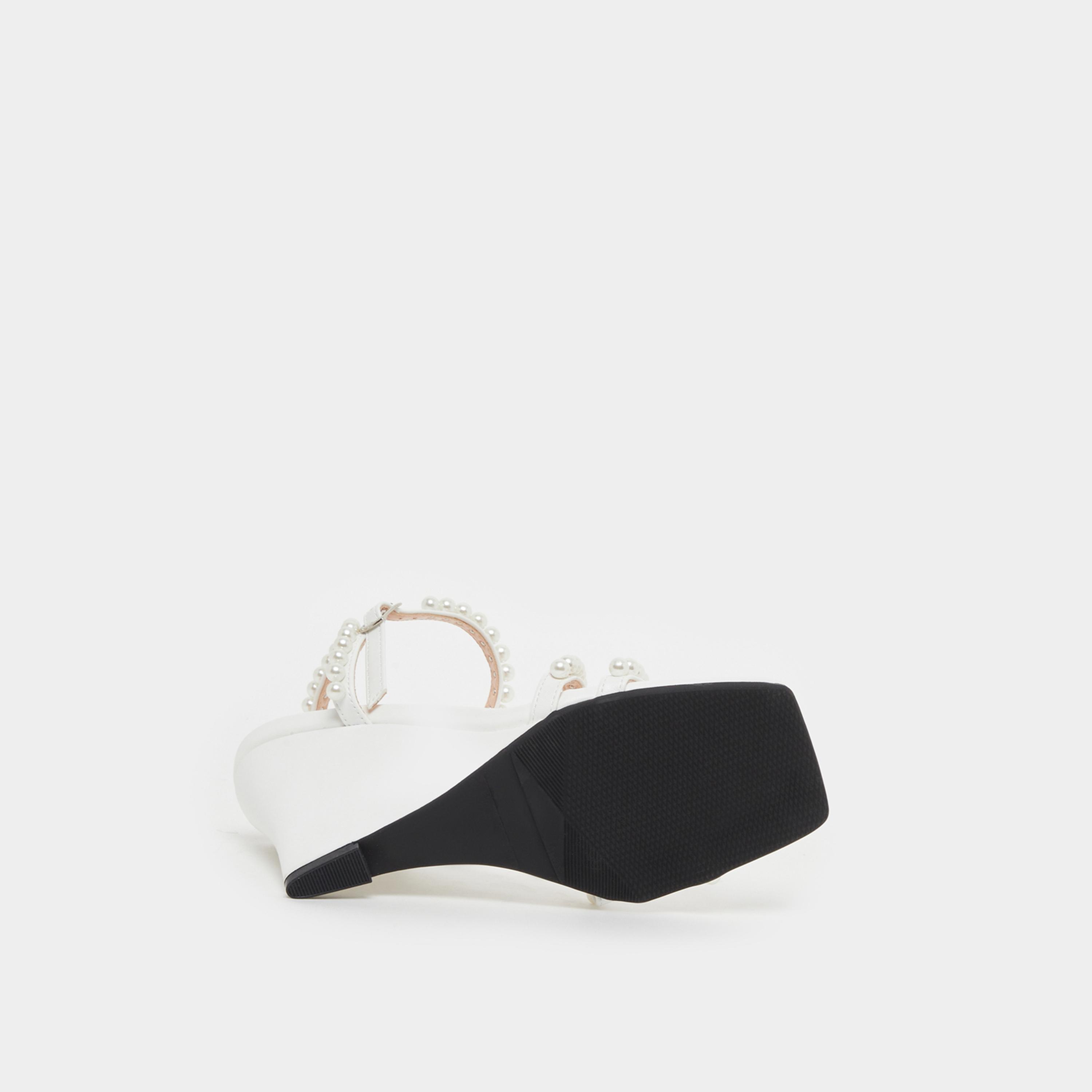 Styli Pearl Embellished Ankle Strap Wedge Heel Sandals-women-shoes-heels-image-6