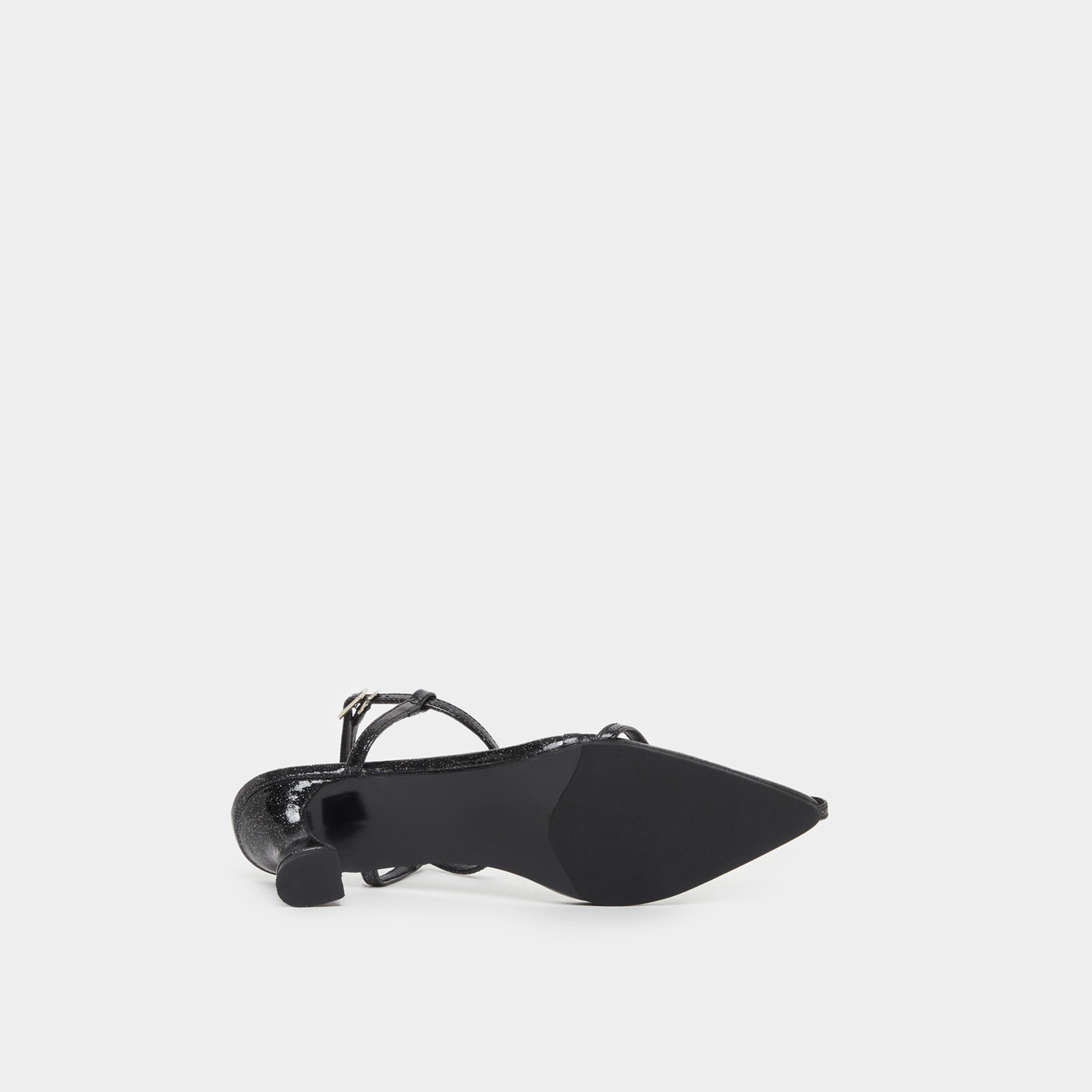 Styli Glittered Pointed Toe Kitten Heel Sandals-women-shoes-sandals-heeled-image-6