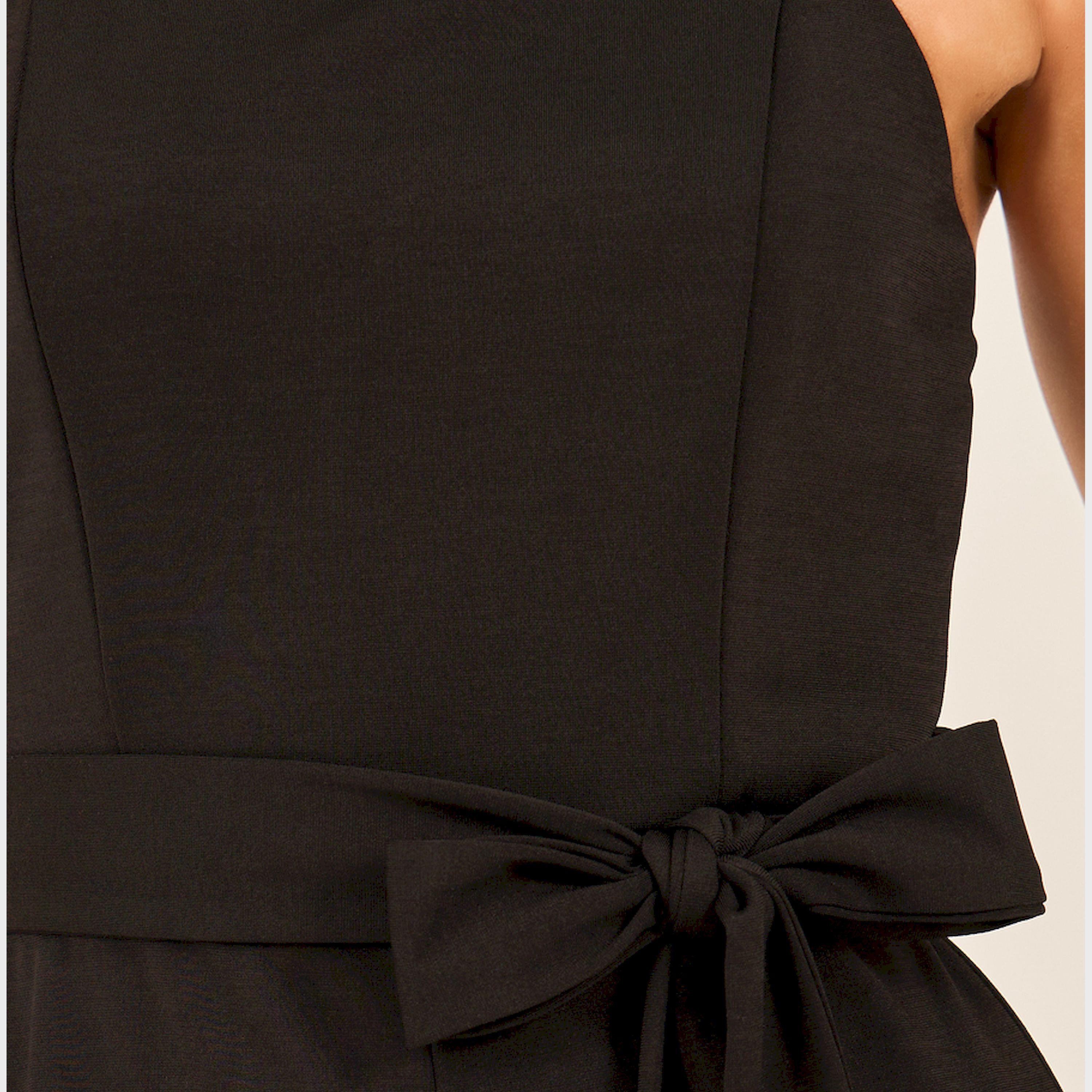 ستايلي - جمبسوت سادة بساق عريضة مع تفاصيل رباط الخصر-women-clothing-jumpsuits-image-3