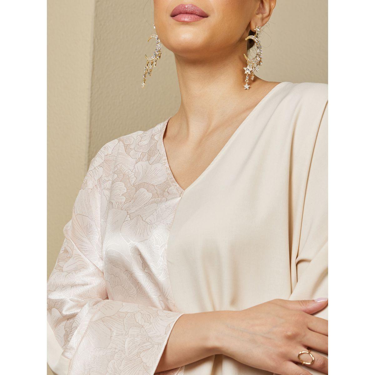 جلابية بتفاصيل جاكار وحافة واسعة-women-arabicclothing-jalabiyas-image-4