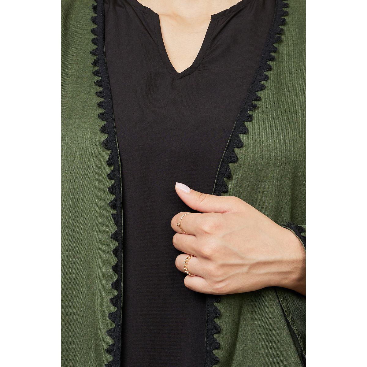 Styli Regular Fit Abaya with Lace Trims Detail-women-arabicclothing-abayas-image-5
