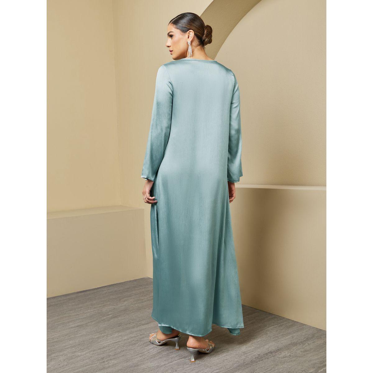 جلابية بتفاصيل بارزة الملمس مع أزرار-women-arabicclothing-jalabiyas-image-6