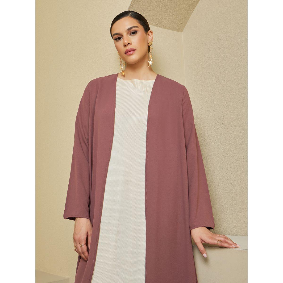 عباية بنسيج كريب بتفاصيل مفتوحة-women-arabicclothing-abayas-image-3