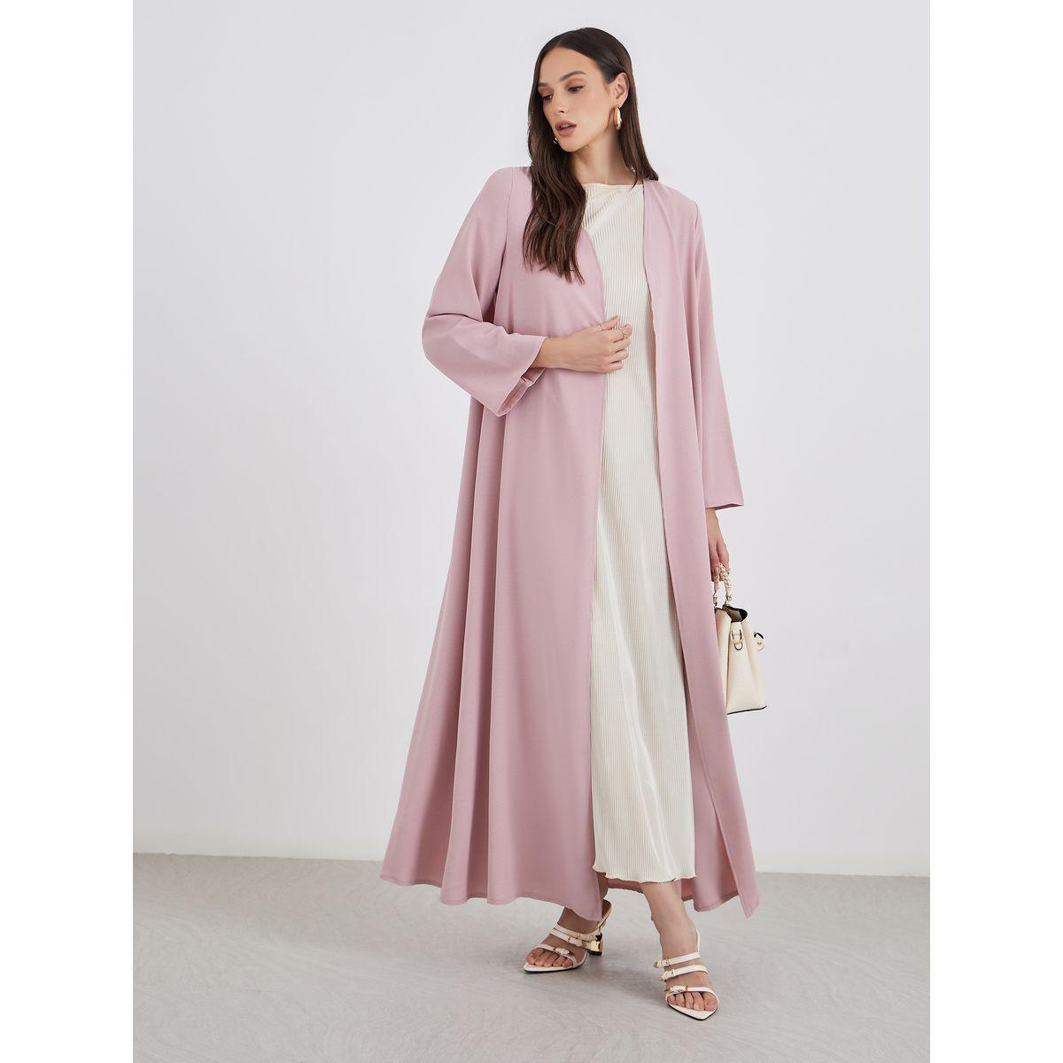 أميرة x ستايلي عباية كريب مفتوحة من الأمام-women-arabicclothing-abayas-image-1