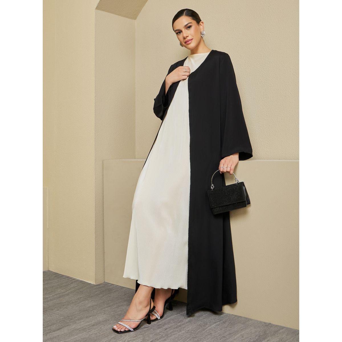 عباية مفتوحة بنسيج كريب وقصة عادية-women-arabicclothing-abayas-image-1