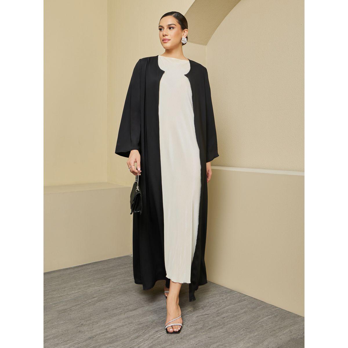 عباية مفتوحة بنسيج كريب وقصة عادية-women-arabicclothing-abayas-image-2