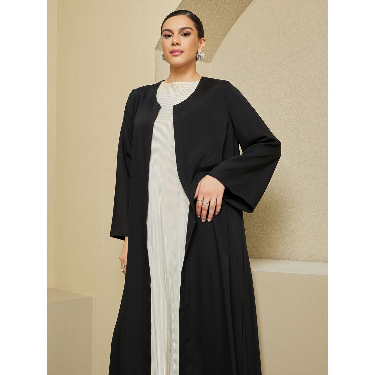 عباية مفتوحة بنسيج كريب وقصة عادية-women-arabicclothing-abayas-image-3