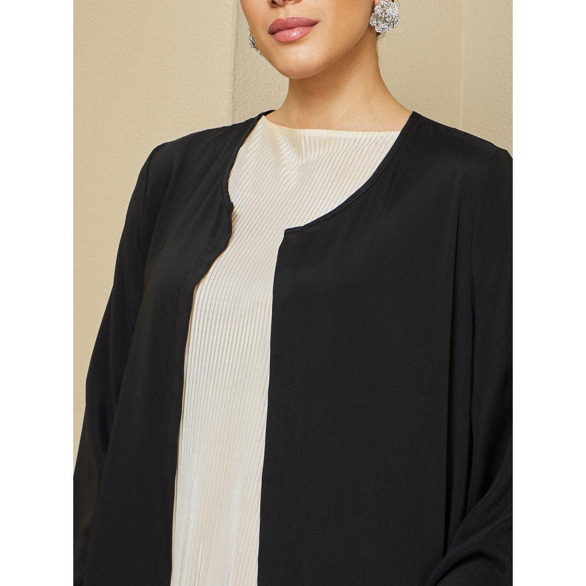 Styli Regular Fit Front Open Crepe Abaya-women-arabicclothing-abayas-image-5
