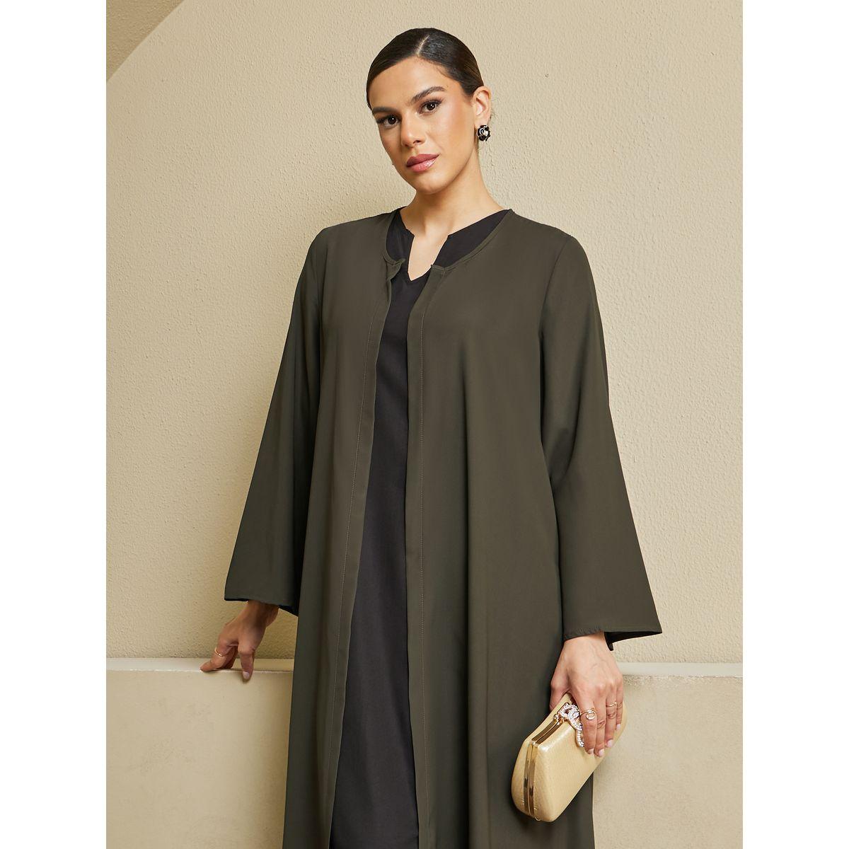 عباية مفتوحة بنسيج كريب وقصة عادية-women-arabicclothing-jalabiyas-image-2