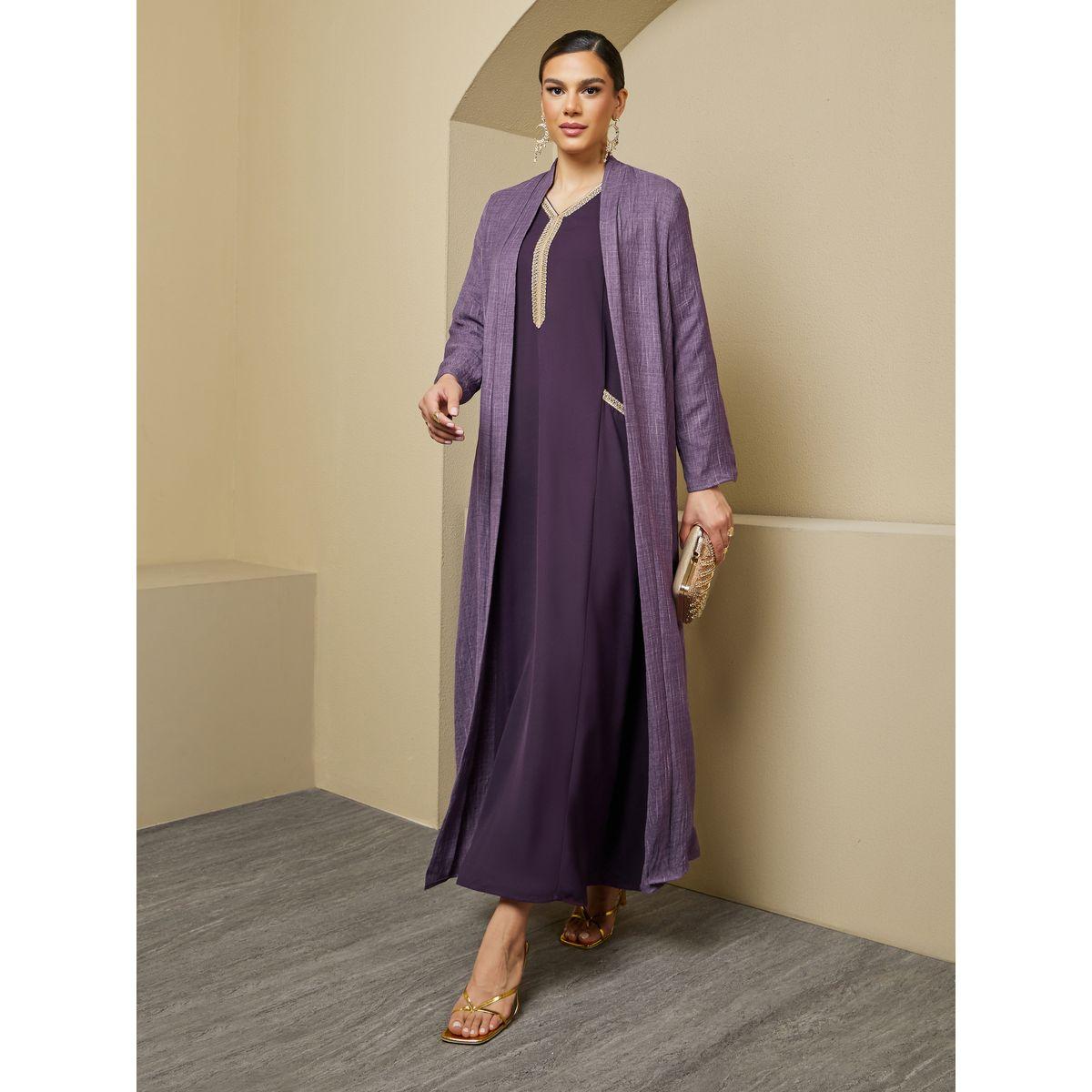 عباية مفتوحة بحافة واسعة-women-arabicclothing-abayas-image-1