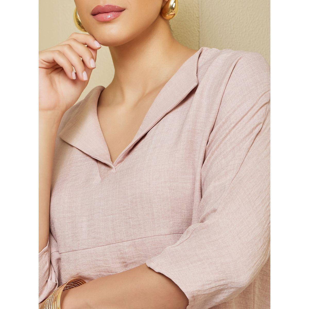 Amirah X Styli Oversized Collared Top and Wide Leg Pants Modest Set-women-arabicclothing-sets-image-3