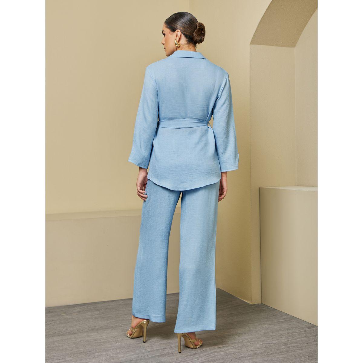 Styli Regular Fit Longline Shirt and Wide Leg Pants Modest Set-women-arabicclothing-sets-image-6