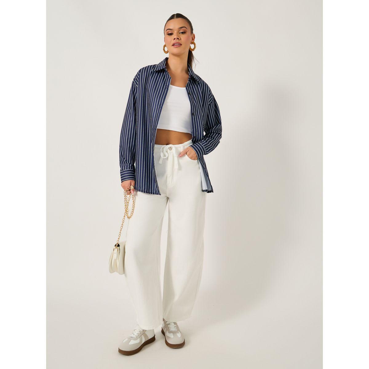 Styli Striped Oversized Collared Shirt-women-clothing-shirtsandblouses-shirts-image-3