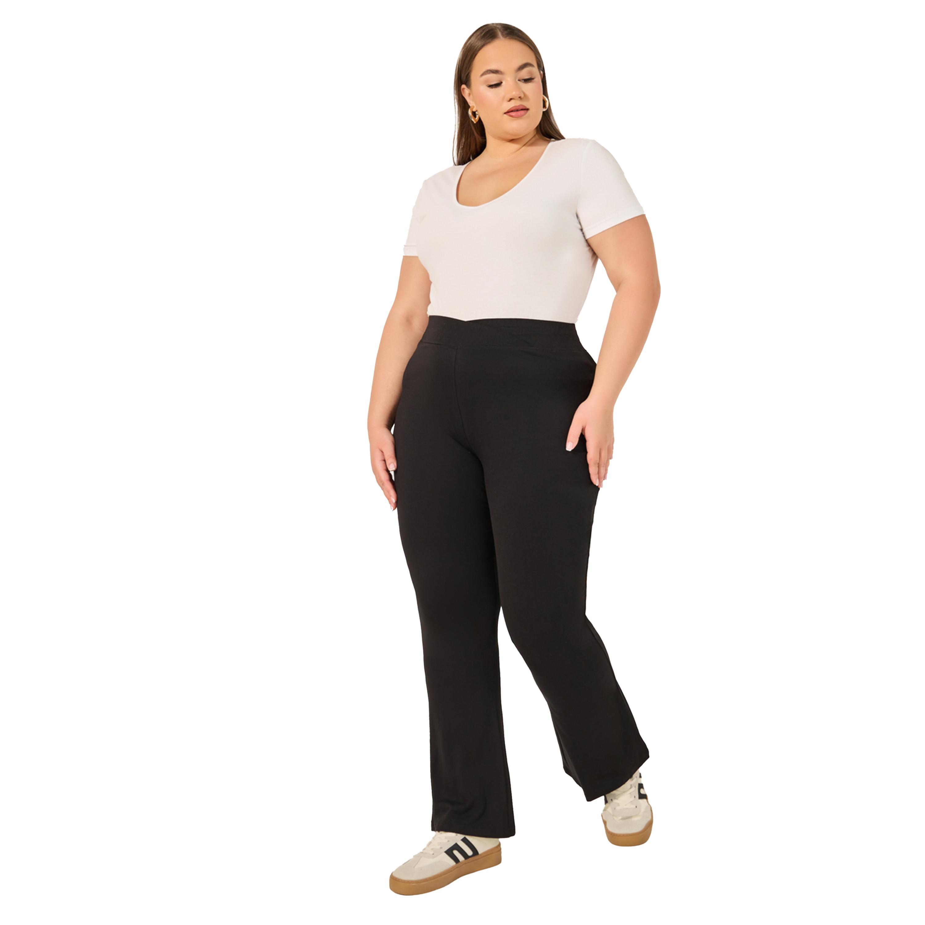ستايلي - بنطال ضيق واسع بخصر على شكل حرف V بمقاس كبير-women-clothing-bottoms-leggings-image-1