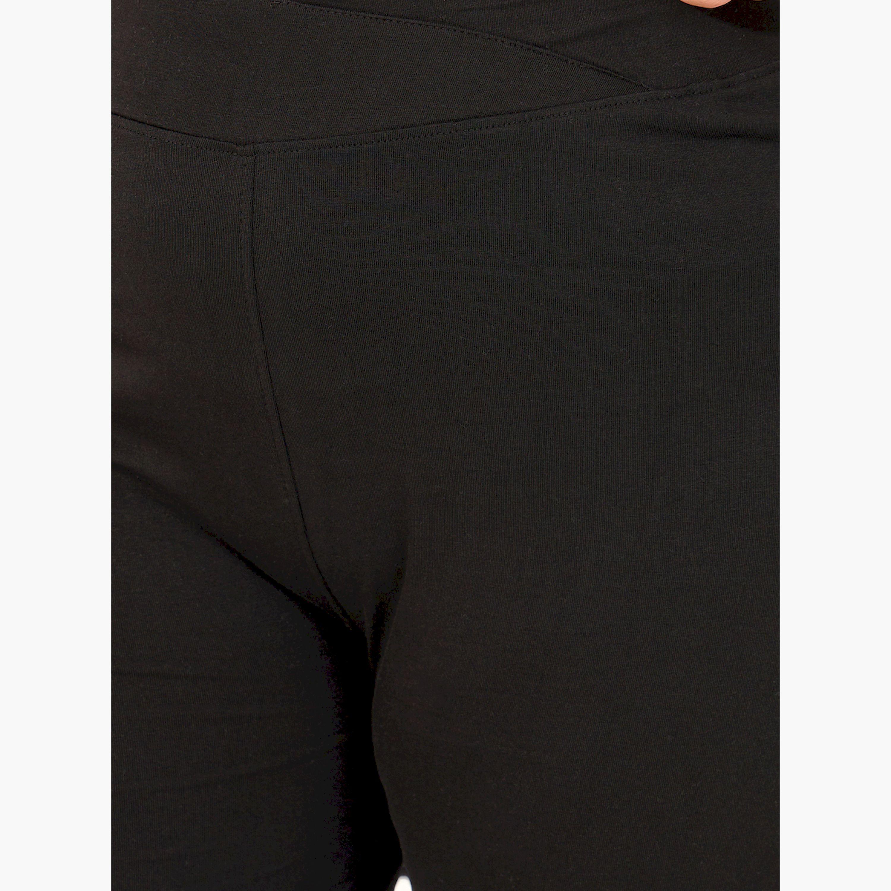 Styli Plus Size V Shaped Waistband Flared Leggings-women-clothing-bottoms-leggings-image-3