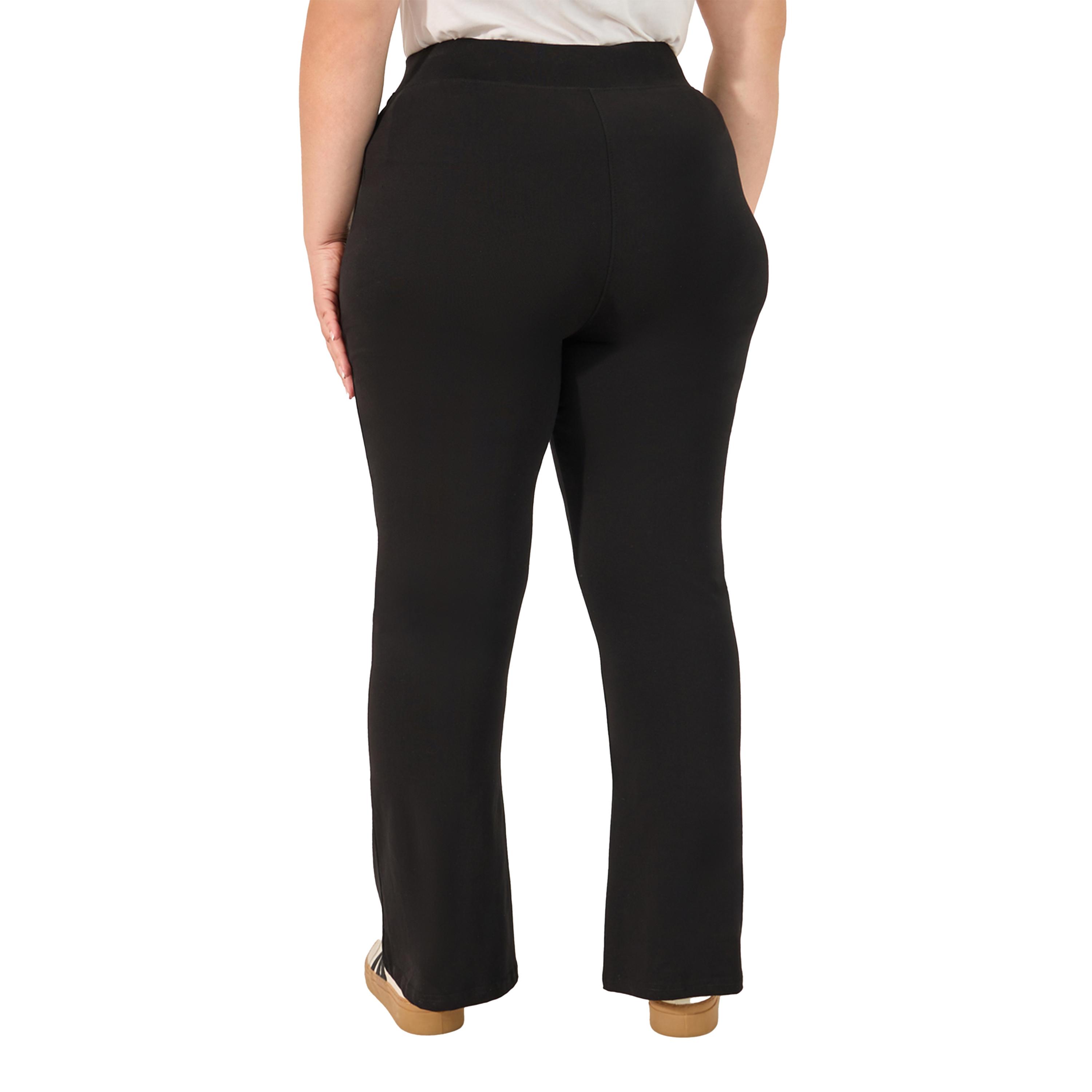 Styli Plus Size V Shaped Waistband Flared Leggings-women-clothing-bottoms-leggings-image-4