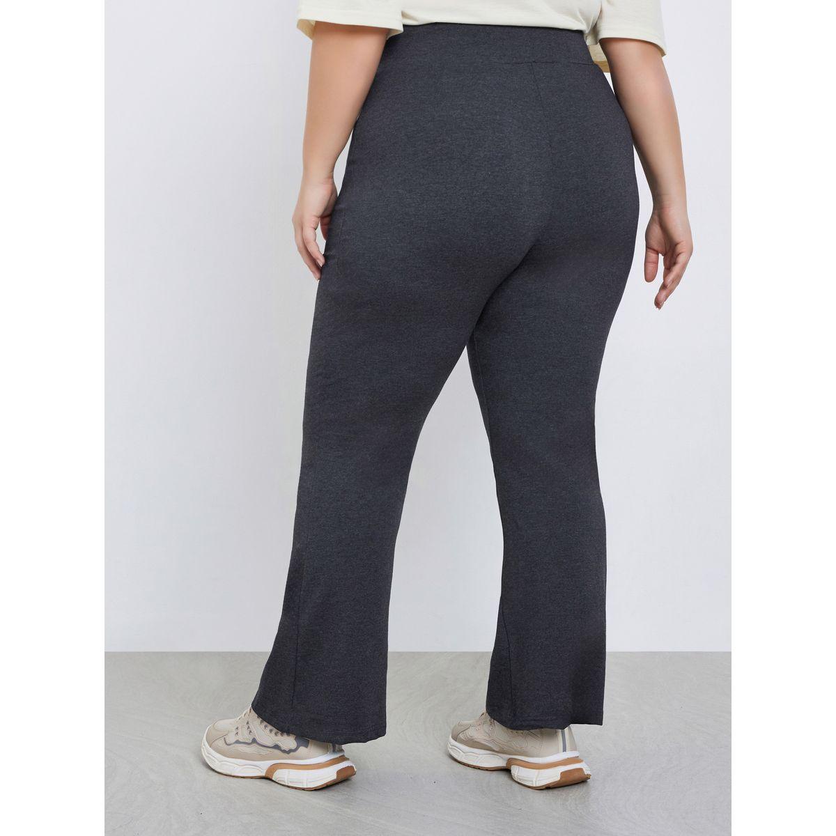 Styli Plus Size V Shaped Waistband Flared Leggings-women-clothing-bottoms-leggings-image-4