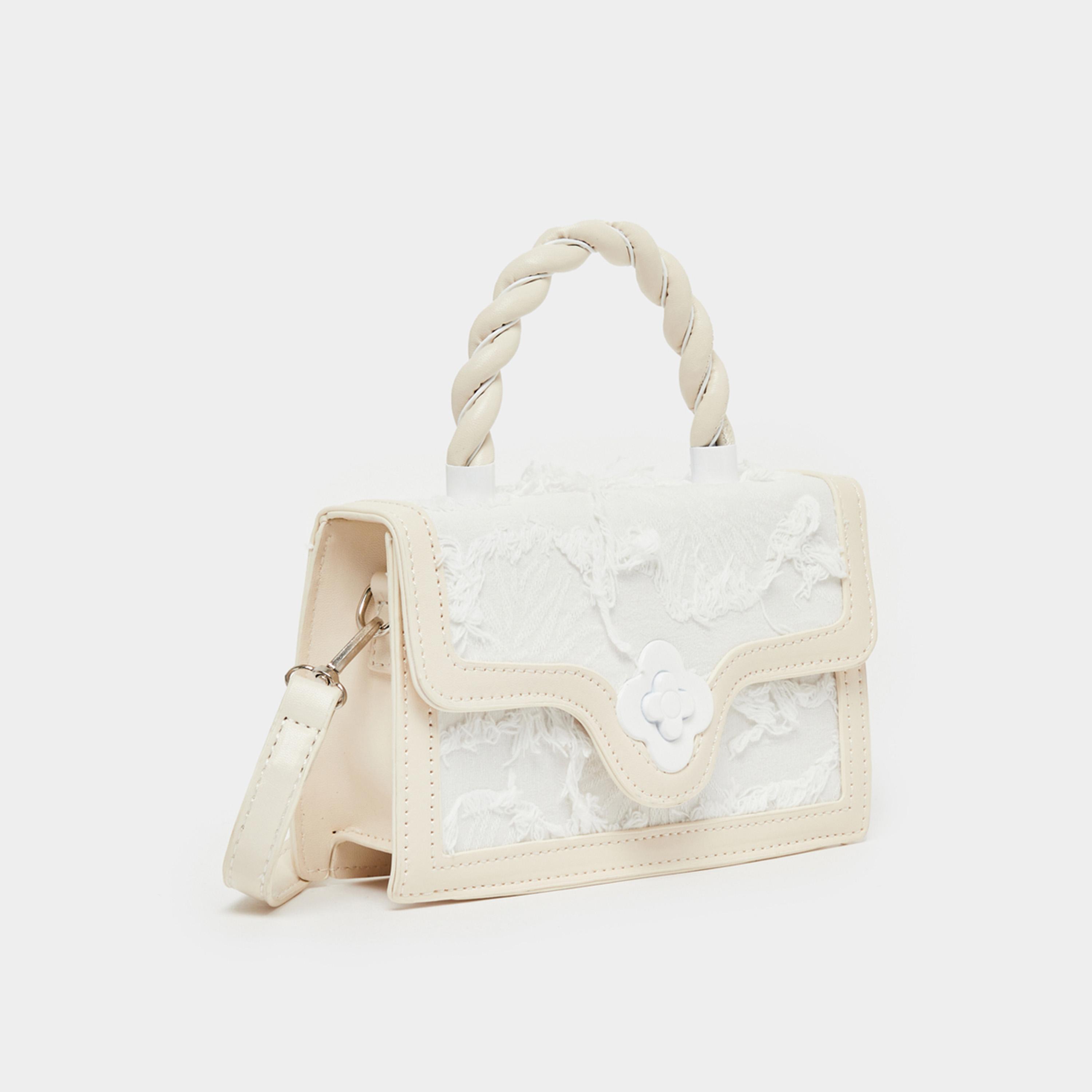 Styli Lace Insert Handbag With Detachable Strap-women-bagsandwallets-handbags-image-1