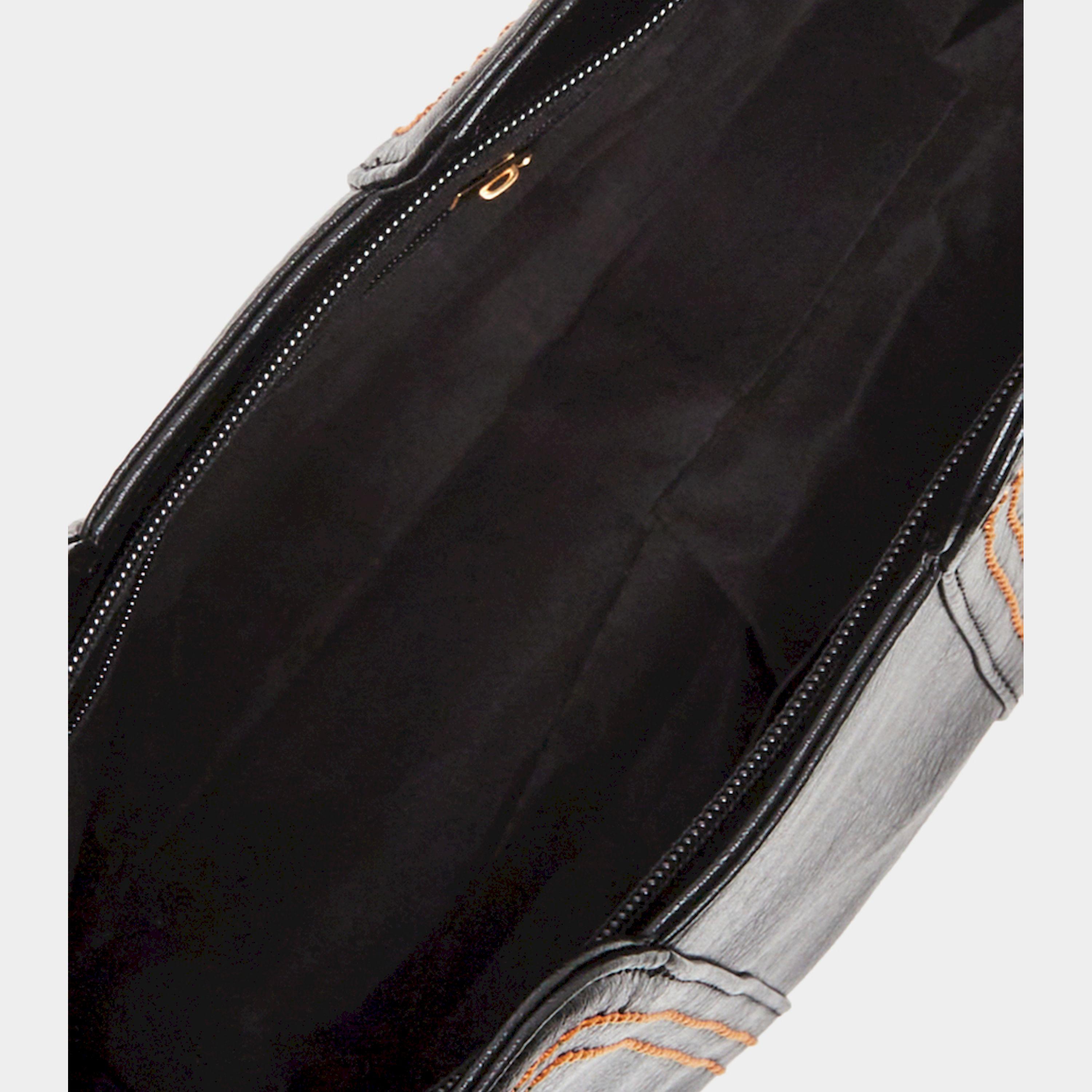 Styli Stitch Detail Shoulder Bag With Double Handle-women-bagsandwallets-handbags-image-6