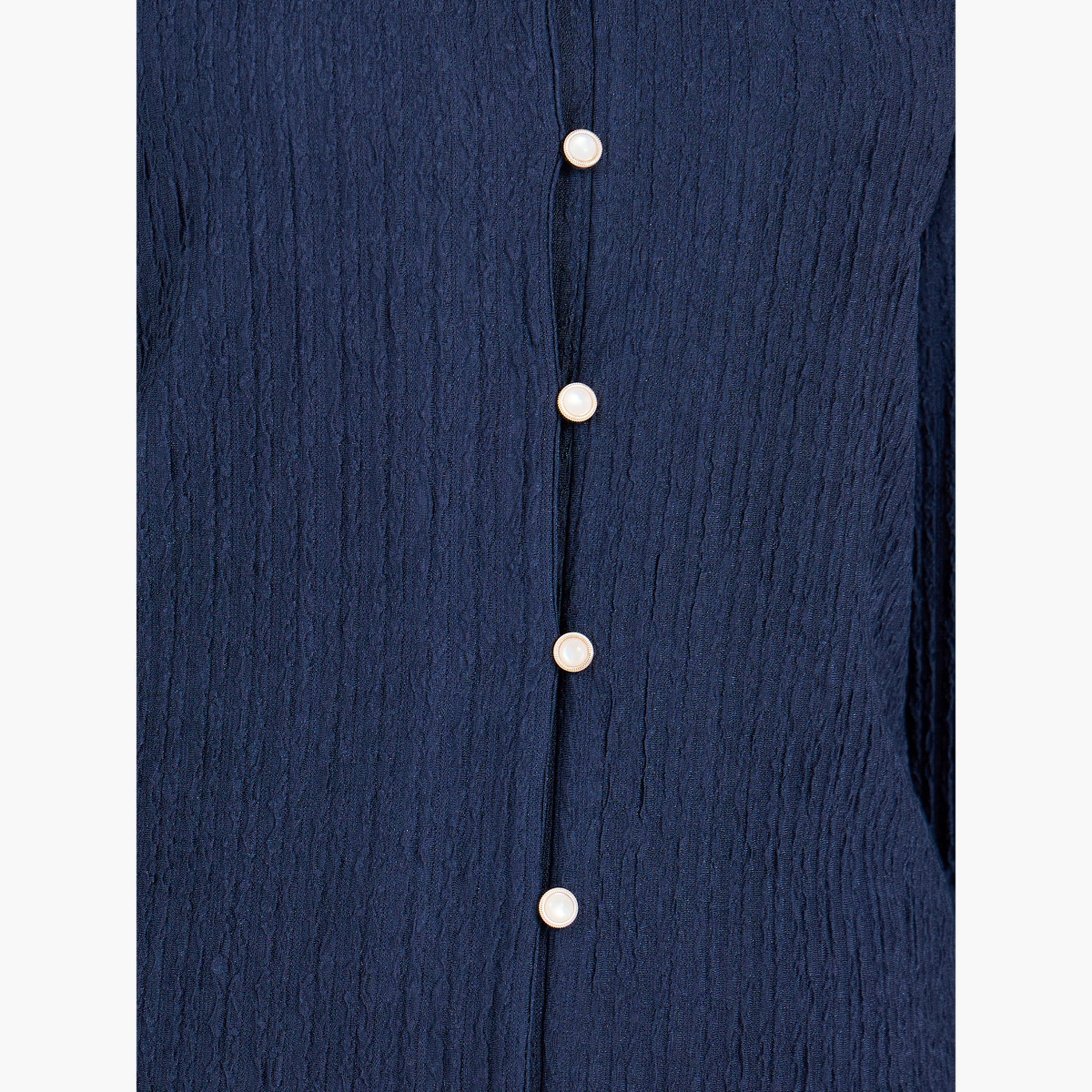 Styli Textured Balloon Sleeve V Neck Blouse-women-clothing-shirtsandblouses-blouses-image-6