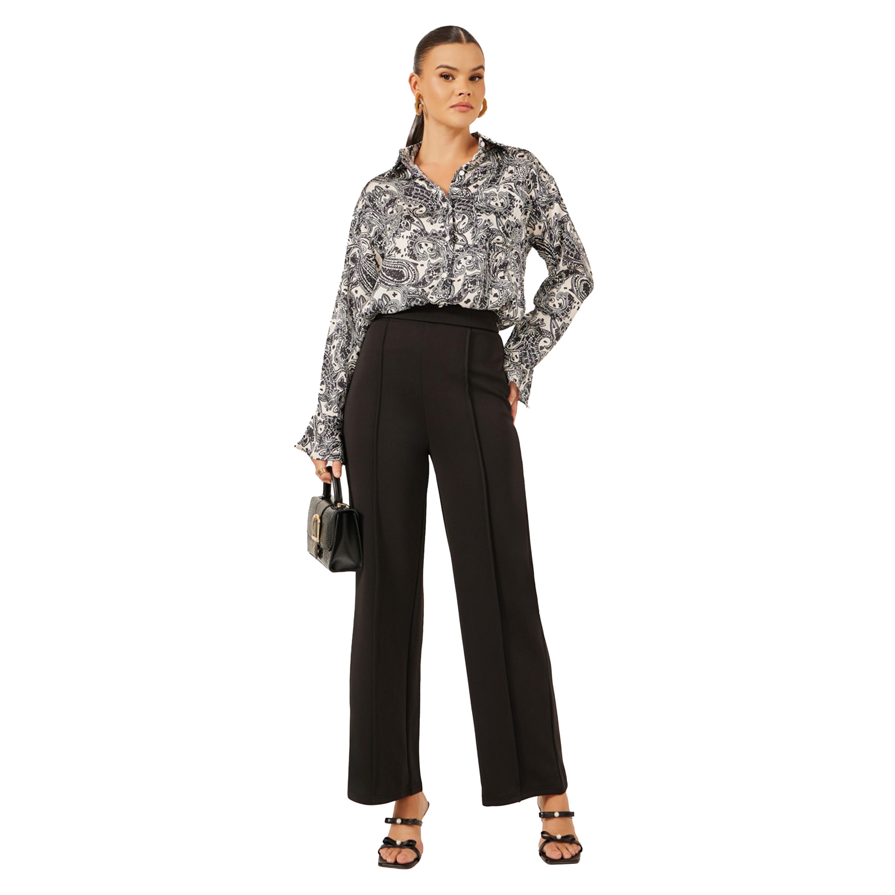 ستايلي- قميص بقصّة عادية وأكمام طويلة وطبعة بيزلي-women-clothing-shirtsandblouses-shirts-image-3