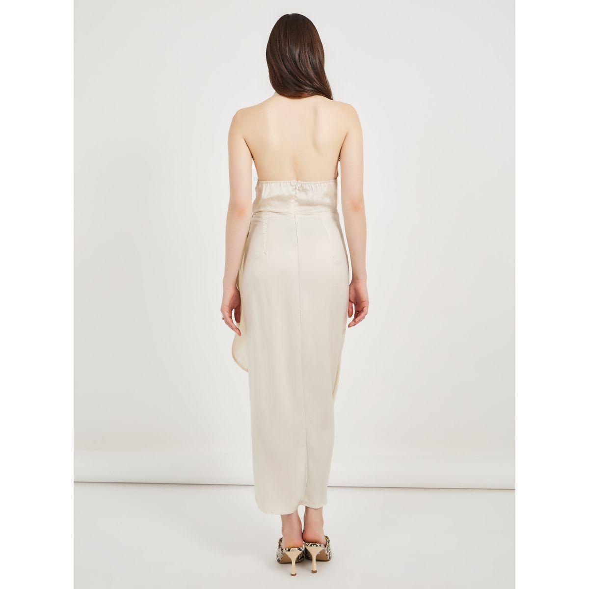 Styli Halter Neck Wrap Midi Dress with Tie Up Detail-women-clothing-dresses-image-6