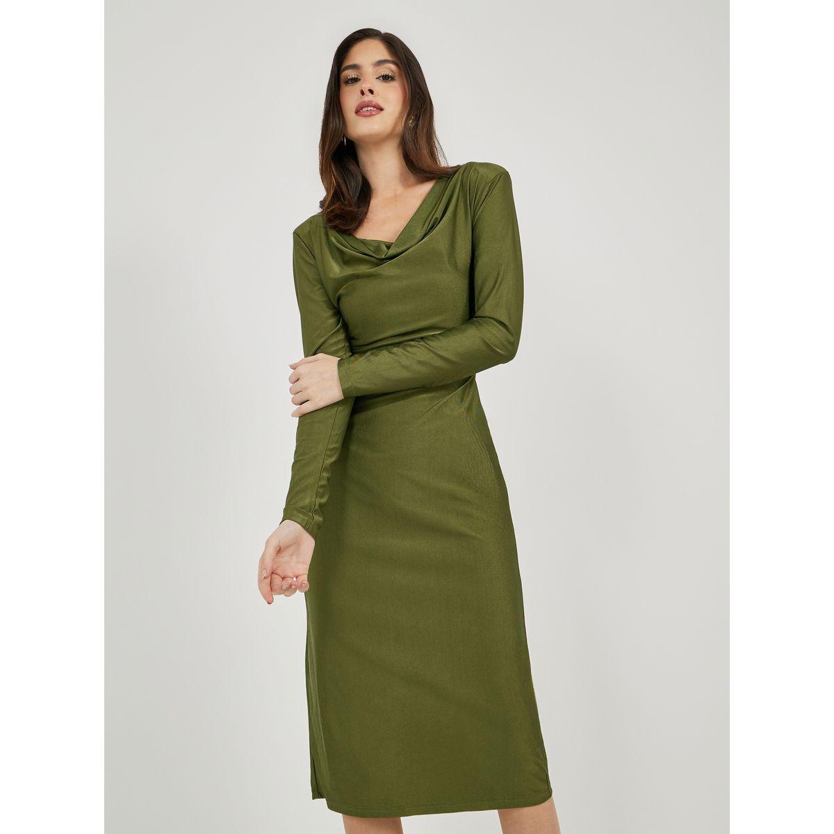فستان ميدي ضيق بياقة منسدلة-women-clothing-dresses-image-5