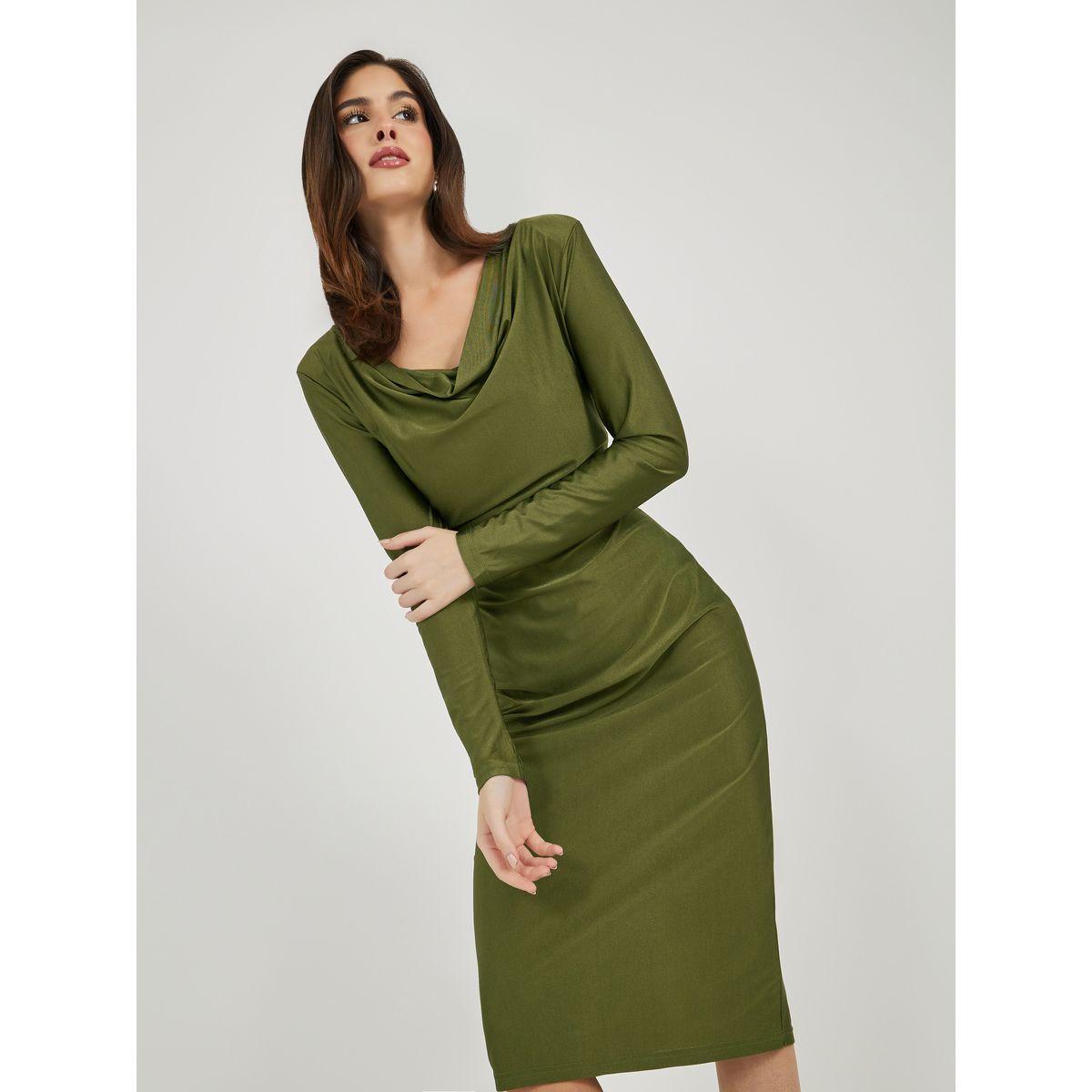 Styli Solid Cowl Neck Bodycon Midi Dress-women-clothing-dresses-image-5
