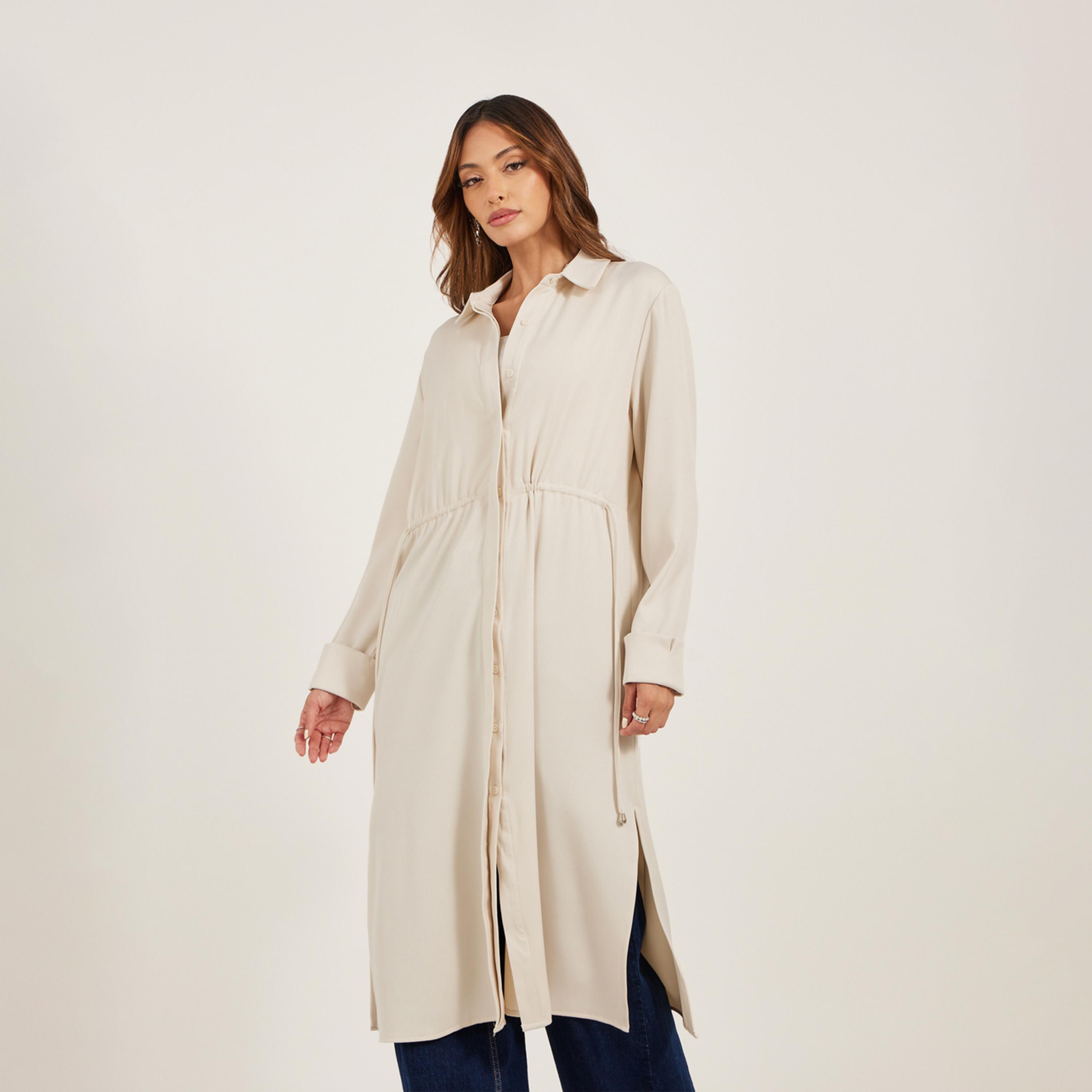 Styli Regular Fit Midi Kimono with Tie-Up Detail-women-clothing-shirtsandblouses-shirts-image-3