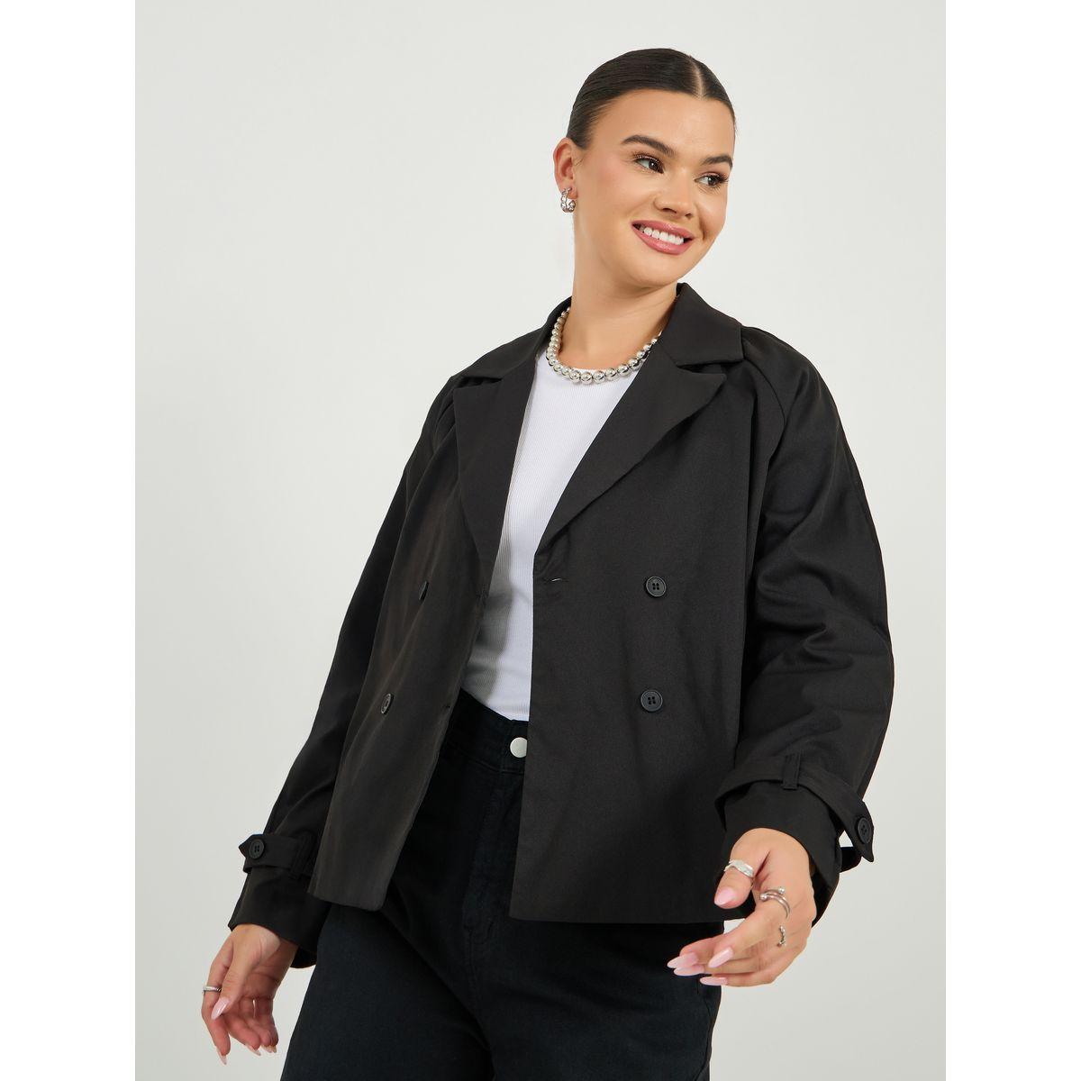 Boxy Fit Double Breasted Trench Jacket-women-winterwear-coatsandjackets-jackets-image-1